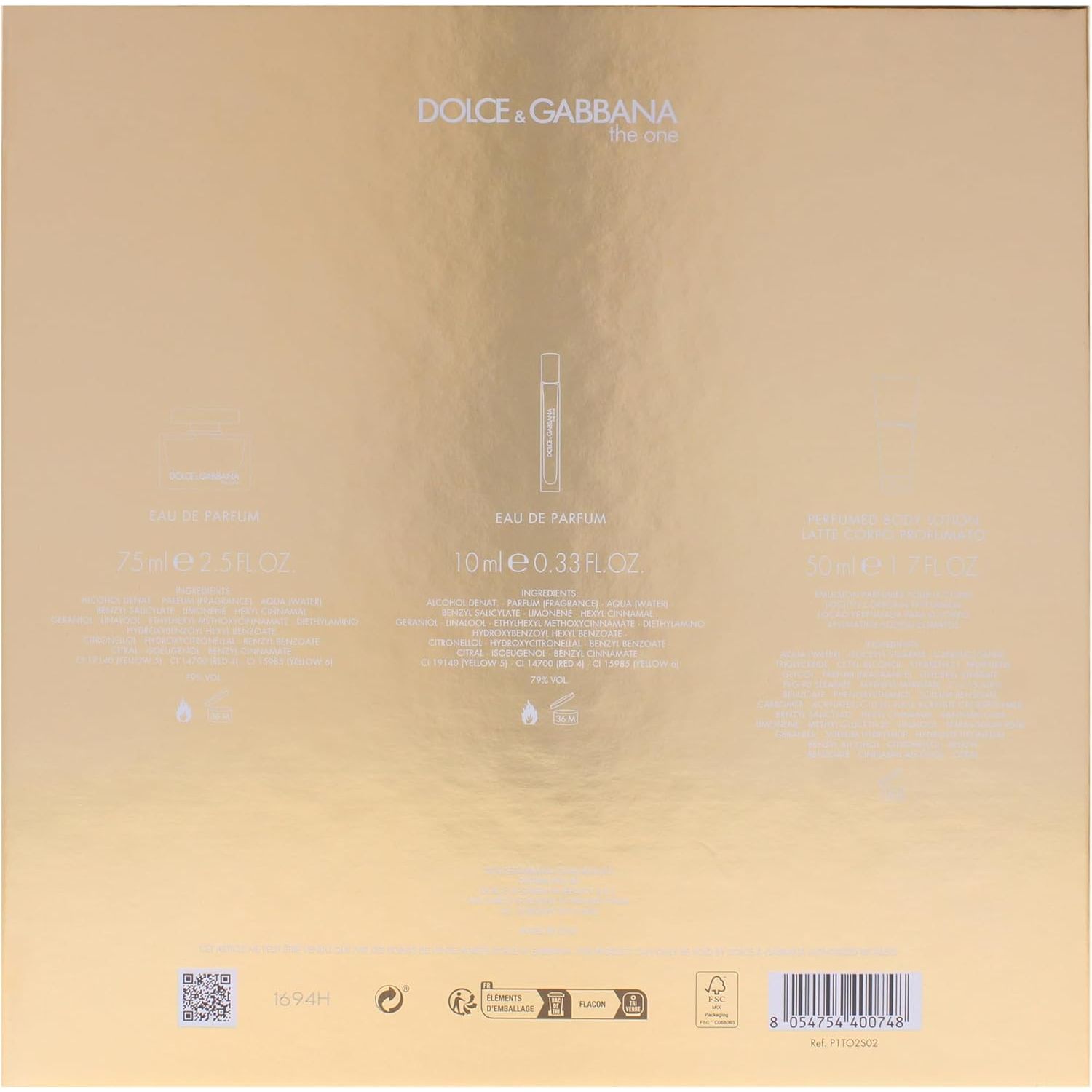 Damenparfüm-Set Dolce & Gabbana The One, 3-teilig, Marke: Dolce & Gabbana - EAN: 8054754400748