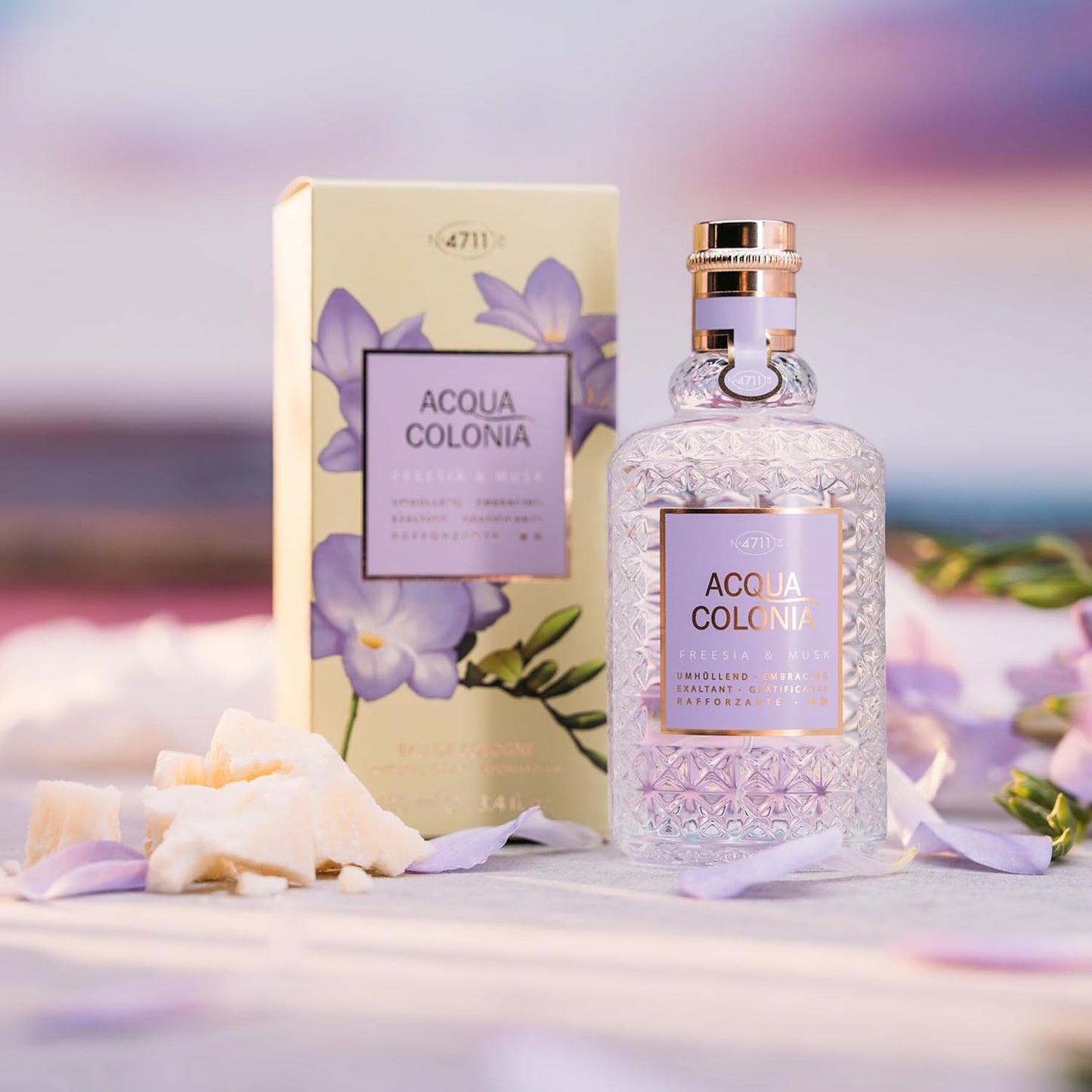 4711 Acqua Colonia® Freesia & Musk | Eau de Cologne - umhüllend - Wellness für die Sinne | 100ml Natural Spray