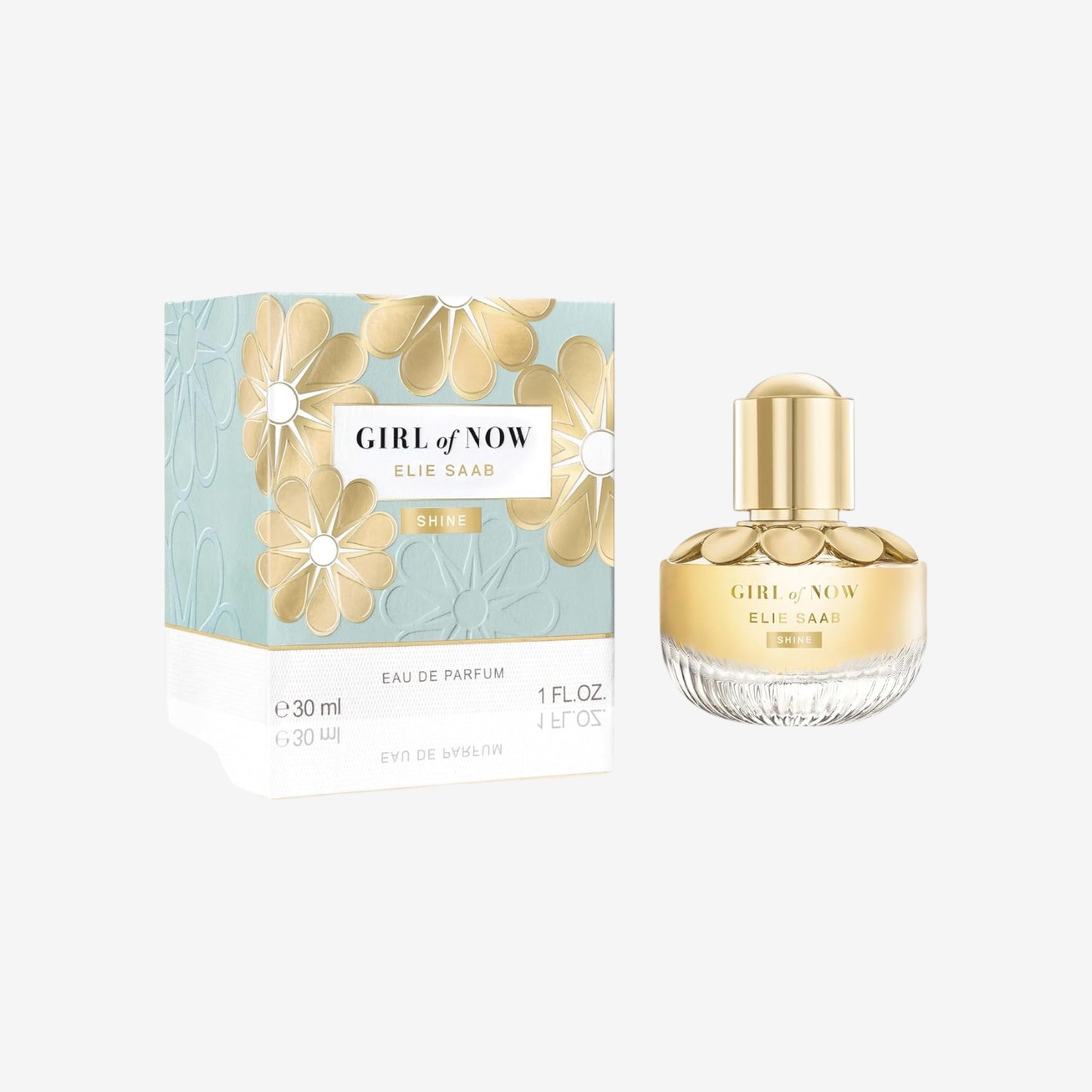 Elie Saab Girl of Now Shine 30 ml – Eau de Parfum für Frauen – Pudriger Gourmand-Duft – Noten von Ananas, Mandelblüte, Vanille und Patschuli – Transparenter Glasflakon