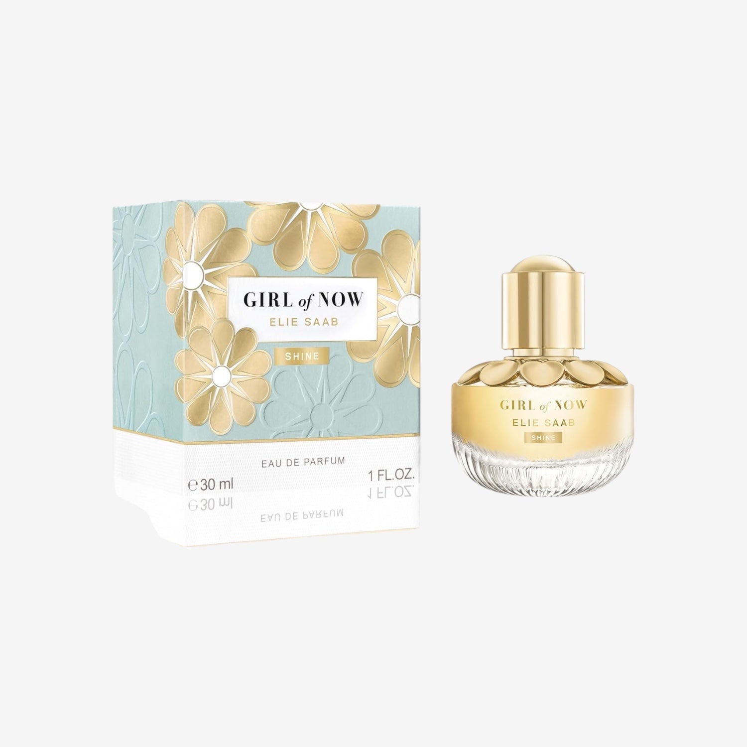 Elie Saab Girl of Now Shine 30 ml – Eau de Parfum für Frauen – Pudriger Gourmand-Duft – Noten von Ananas, Mandelblüte, Vanille und Patschuli – Transparenter Glasflakon