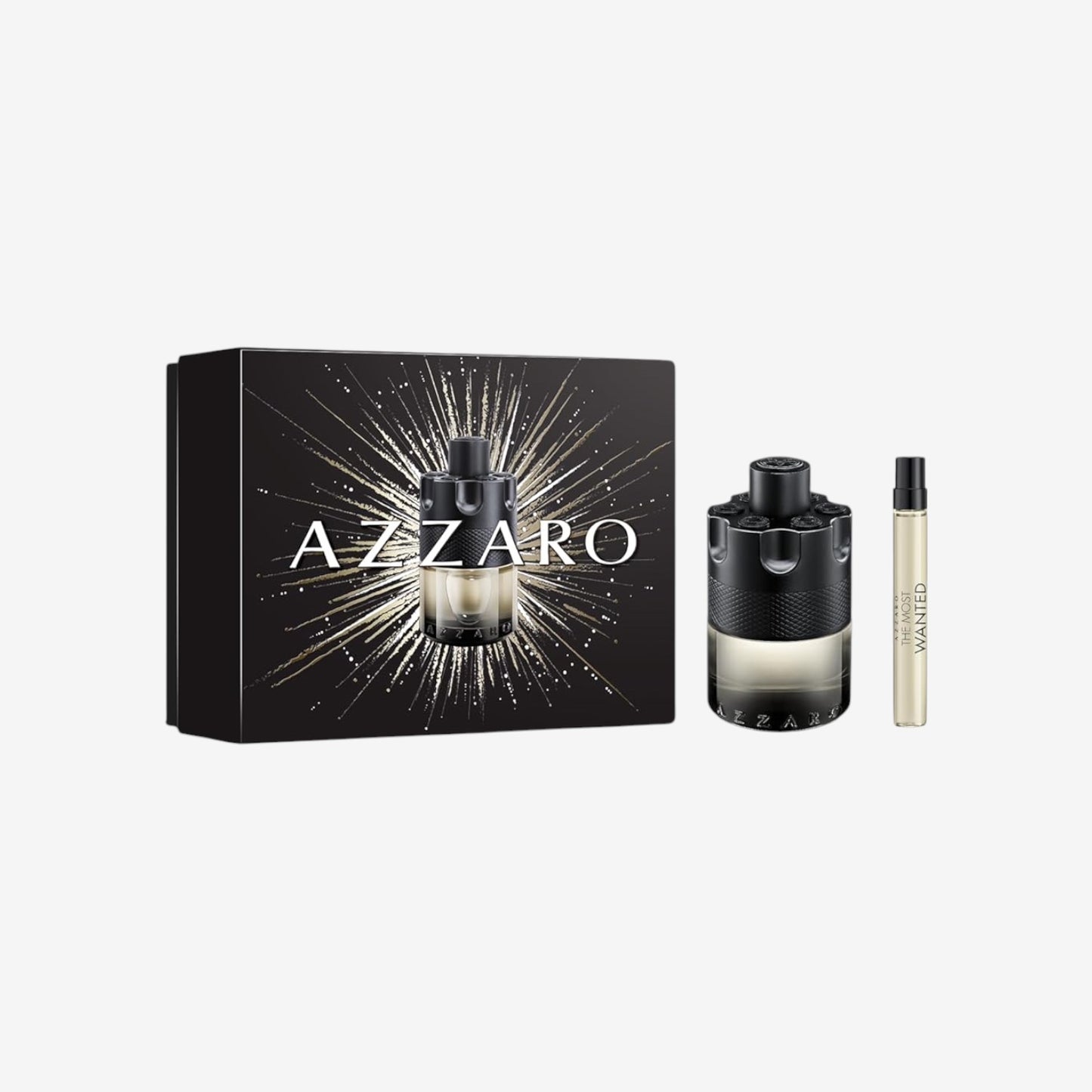 Azzaro The Most Wanted Eau de Toilette Intense Set für Herren, 100 ml & 2x 10 ml, aromatischer und frischer Herrenduft, markantes Parfum-Set
