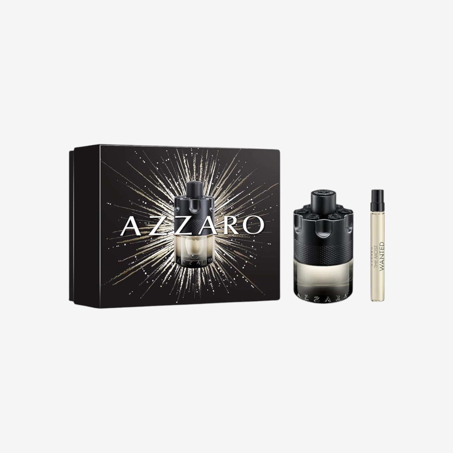 Azzaro The Most Wanted Eau de Toilette Intense Set für Herren, 100 ml & 2x 10 ml, aromatischer und frischer Herrenduft, markantes Parfum-Set
