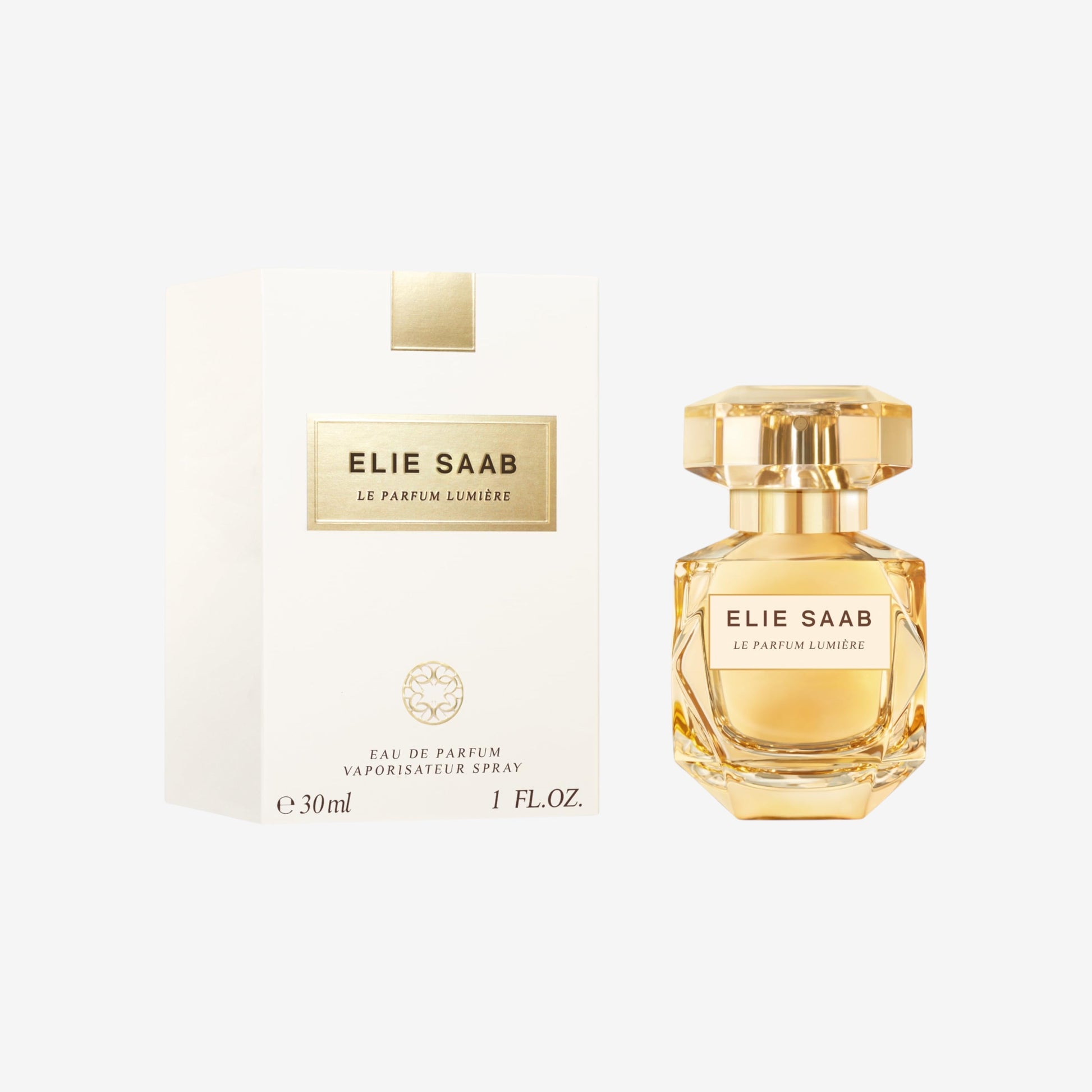 Elie Saab Le Parfum Lumière 50 ml – Eau de Parfum für Frauen – Blumiger Holziger Duft – Umwerfende Noten von Ylang Ylang, Jasmin und Amberholz – Transparentes Glasflakon