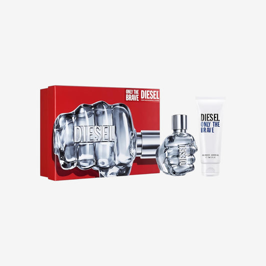 Diesel Only The Brave Eau de Toilette Set für Herren, EdT 50 ml & Duschgel 75 ml, intensiver und warmer Herrenduft, orientalisch-holzig, Winter Edition