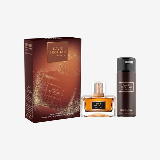 David Beckham Intimately Geschenkset für Ihn, inkl. Eau de Toilette 75 ml und Deodorant Body Spray 150 ml