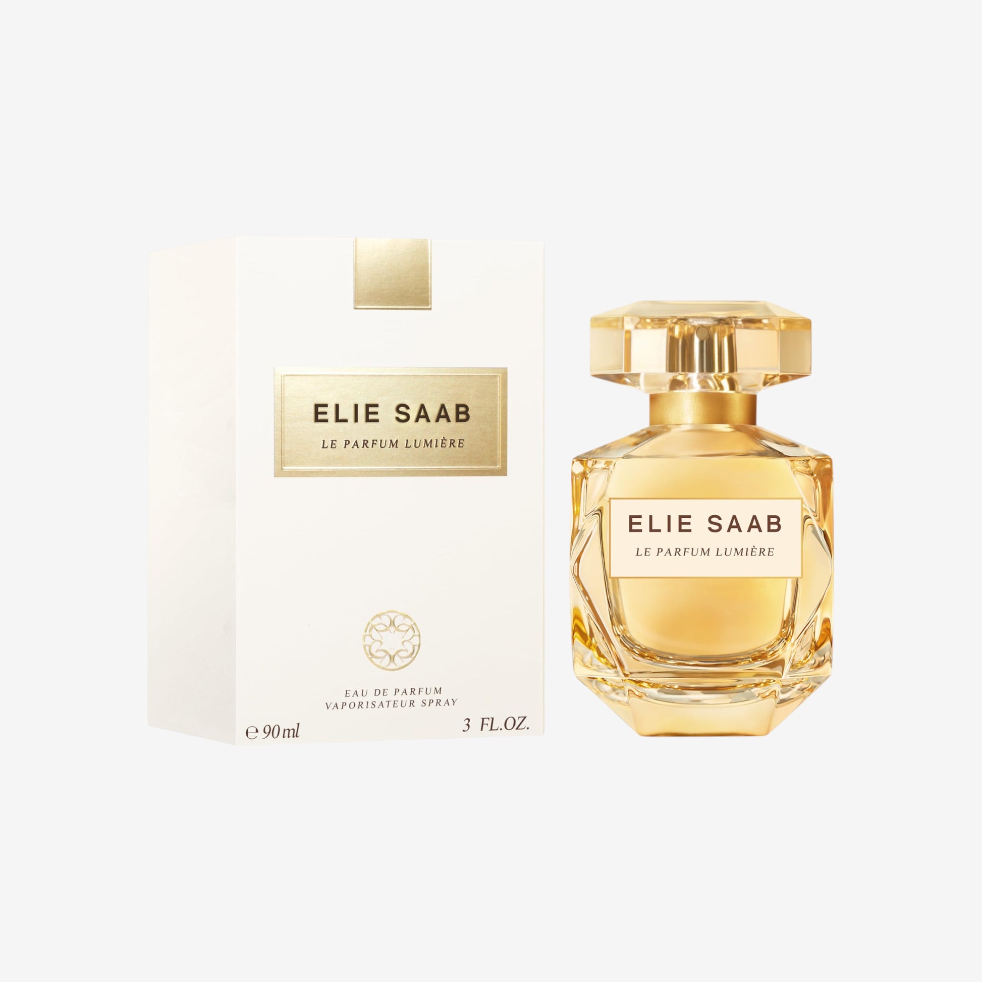 Elie Saab Le Parfum Lumière 50 ml – Eau de Parfum für Frauen – Blumiger Holziger Duft – Umwerfende Noten von Ylang Ylang, Jasmin und Amberholz – Transparentes Glasflakon