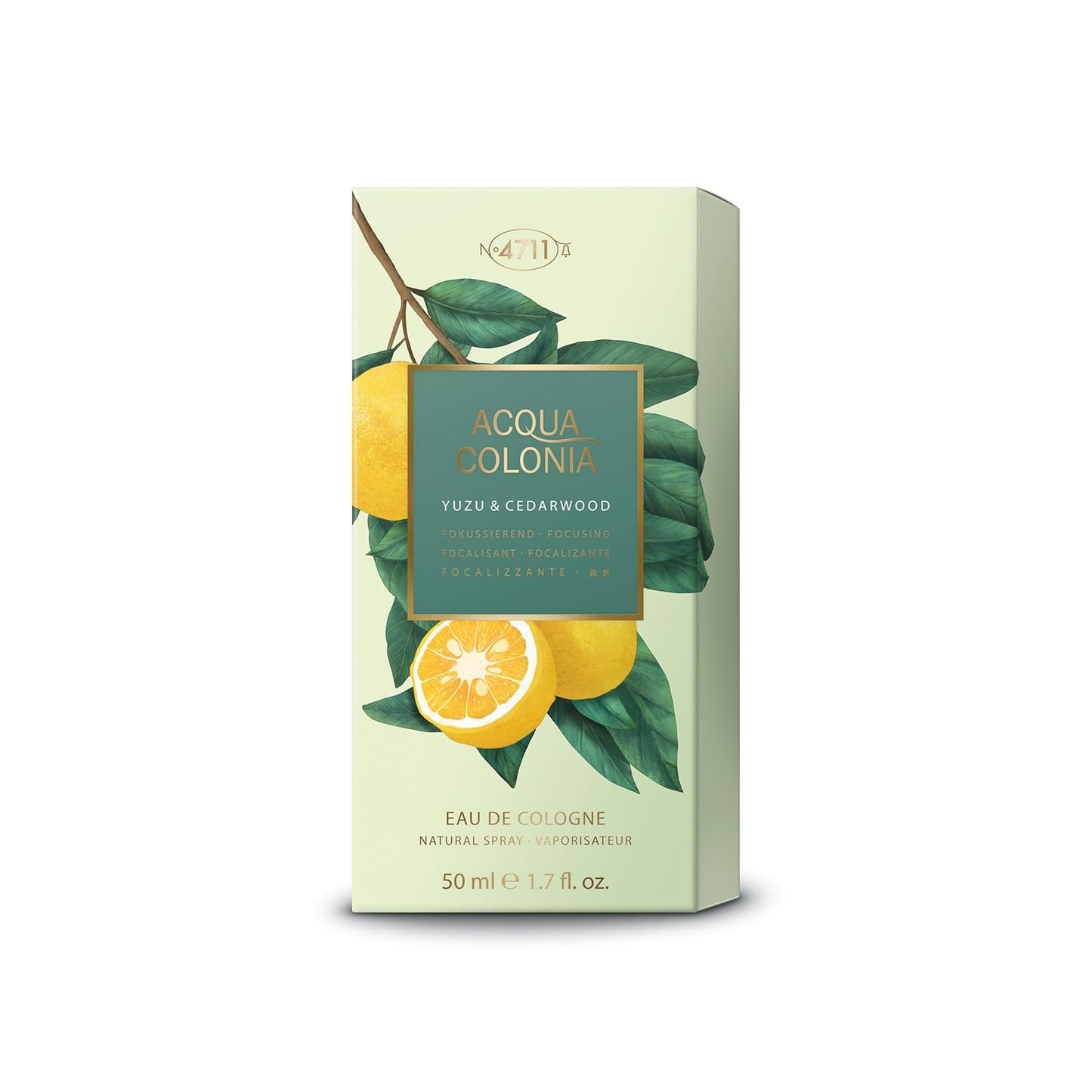 4711 Acqua Colonia® Yuzu & Cedarwood | Eau de Cologne - fokussierend - Wellness für die Sinne | 50ml Natural Spray