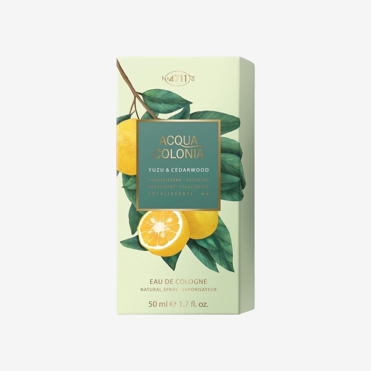 4711 Acqua Colonia® Yuzu & Cedarwood | Eau de Cologne - fokussierend - Wellness für die Sinne | 50ml Natural Spray