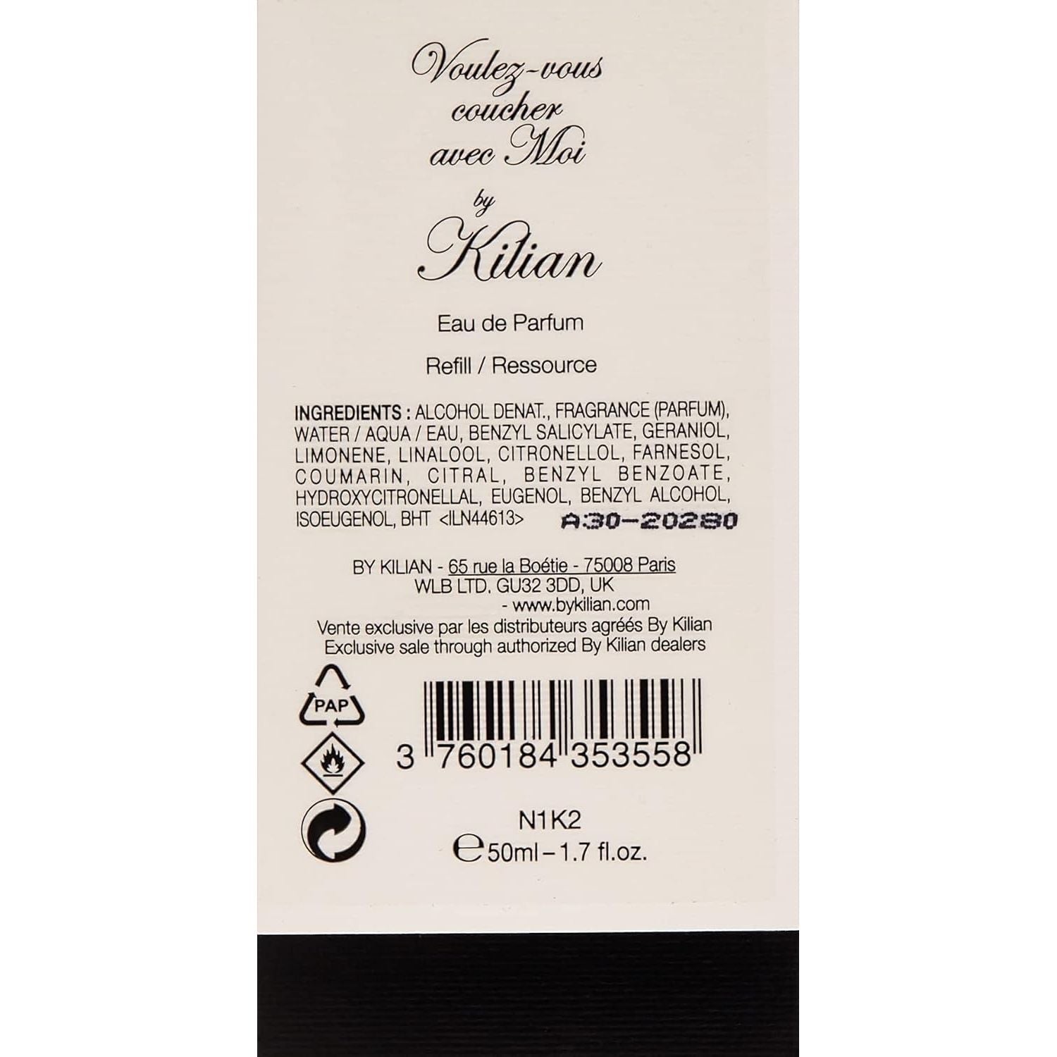 KILIAN Voulez-vouz coucher avec Moi femme/woman Refill Eau de Parfum Spray, 50 milliliters