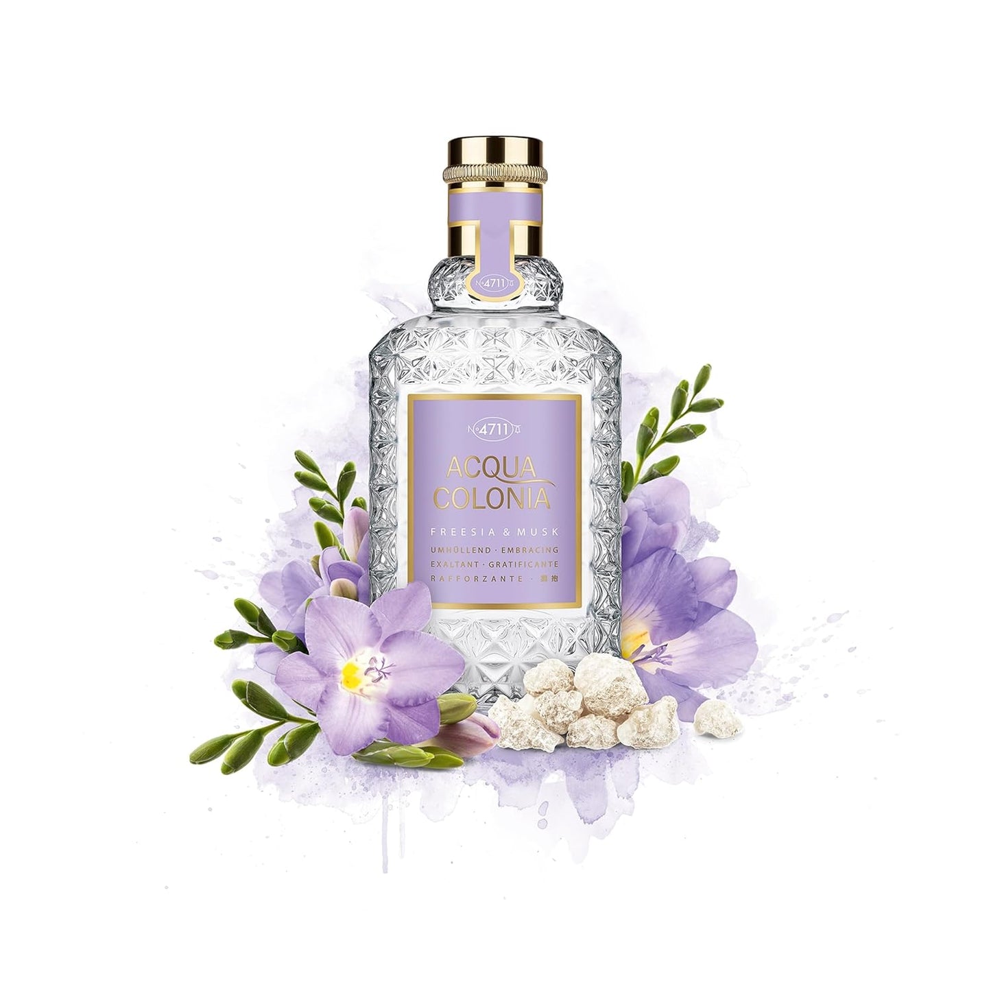 4711 Acqua Colonia® Freesia & Musk | Eau de Cologne - umhüllend - Wellness für die Sinne | 100ml Natural Spray