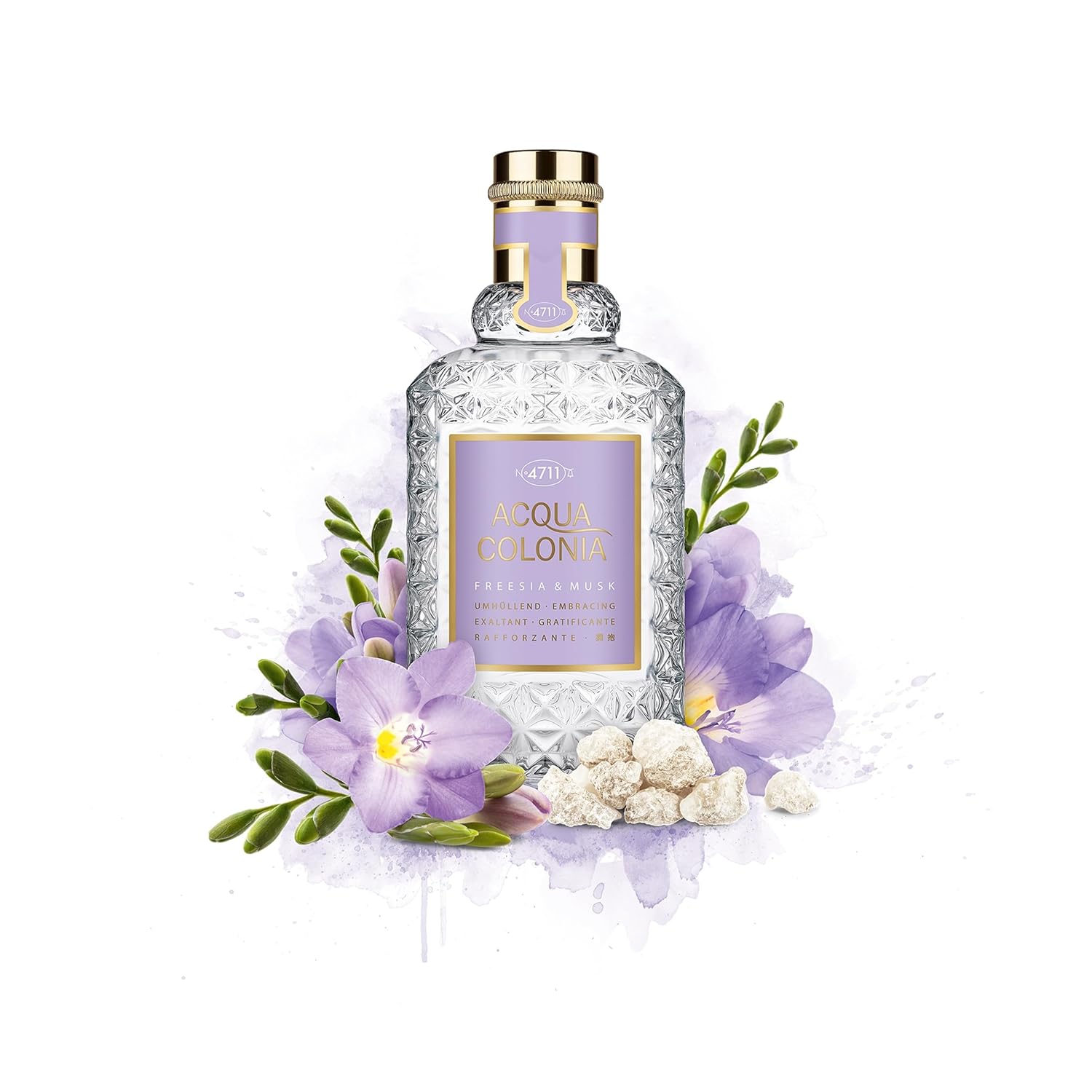 4711 Acqua Colonia® Freesia & Musk | Eau de Cologne - umhüllend - Wellness für die Sinne | 100ml Natural Spray