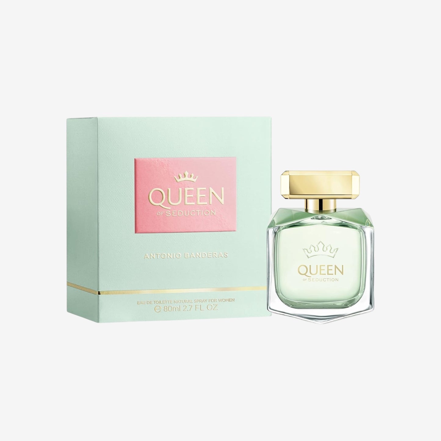 Banderas Perfumes – Queen of Seduction – Eau de Toilette für Damen – Romantischer, charmanter und frischer Duft – Blumig mit maritimen Noten – Ideal für tagsüber – 80 ml