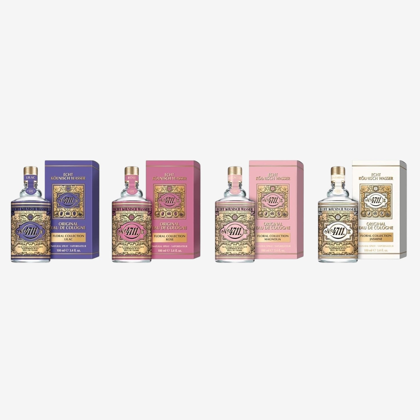 4711® Echt Kölnisch Wasser I Floral Collection - ROSE - Eau de Cologne - florale Neuinterpretation der Ikone - romantisch – weiblich – sanft I 100ml Natural Spray Vaporisateur