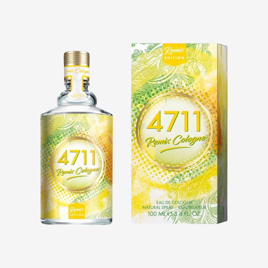 4711® Remix Cologne Zitrone - Urban Summer I Eau de Cologne - fruchtig - spritzig - wild - die lebendige Frische der Zitrone sommerlich neu ge-remixt! I 100ml Natural Spray Vaporisateur