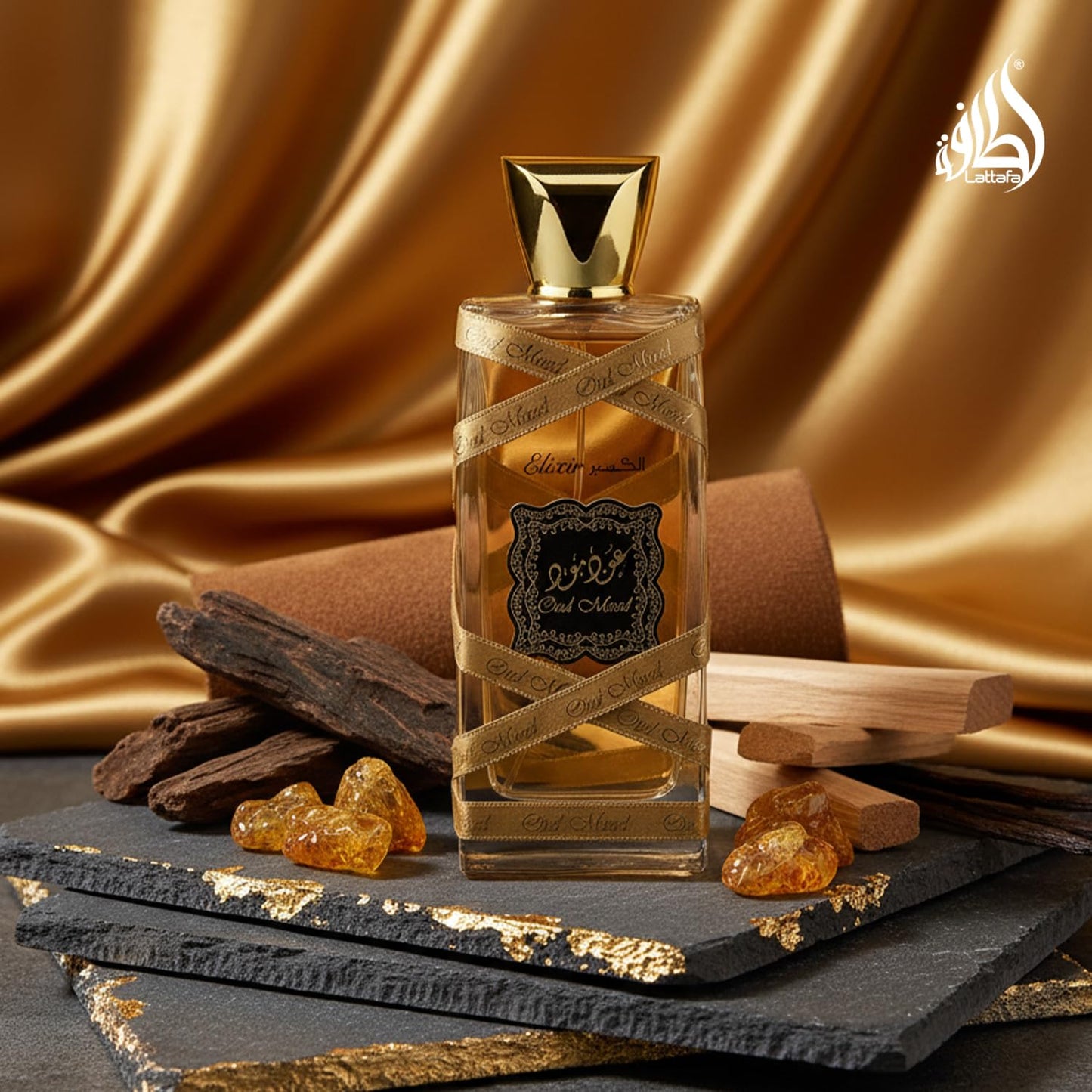 Lattafa Oud Mood Eau de Parfum orientalischer Duft (Sandalwood,100ml(1erPack))