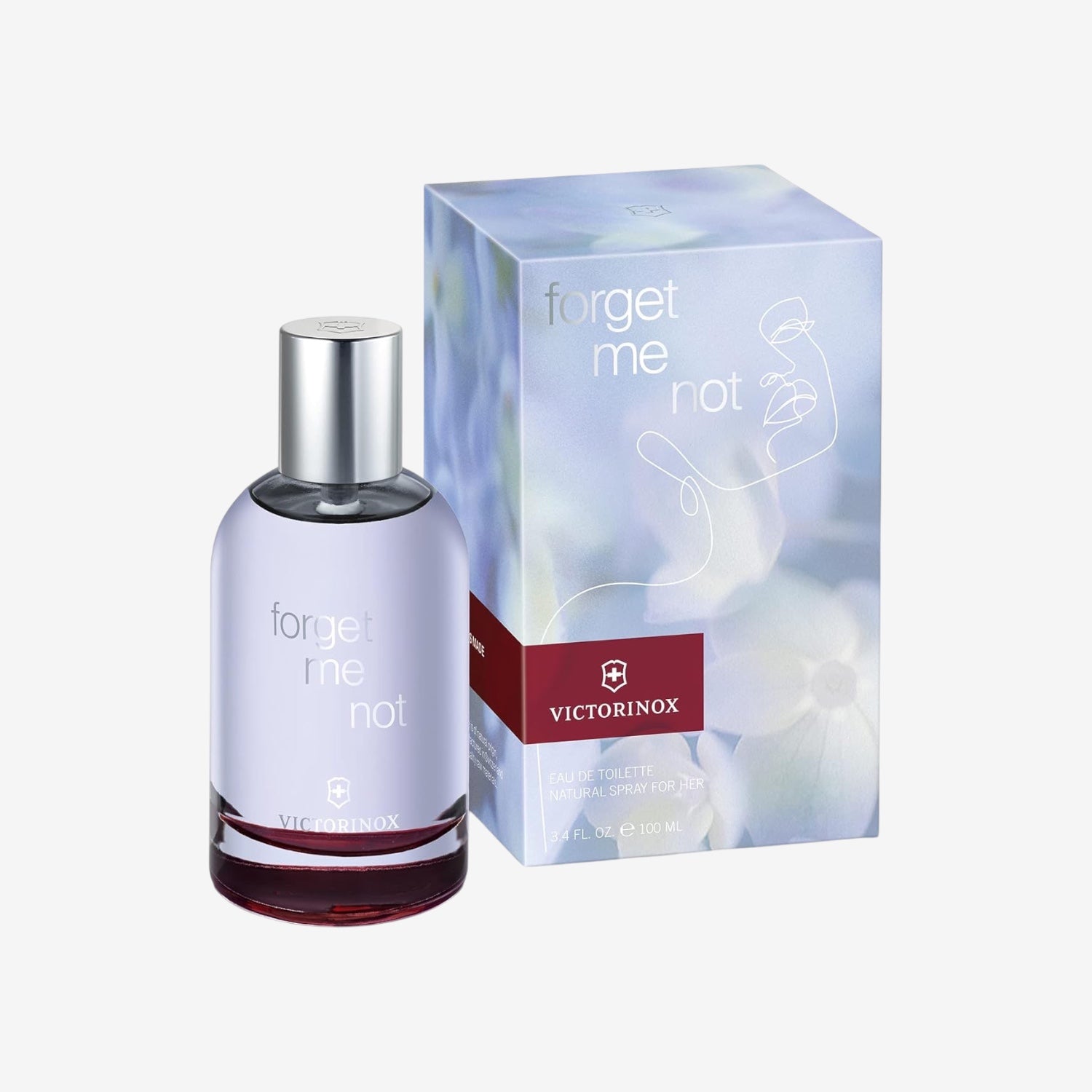 VICTORINOX Forget Me Not Eau de Toilette für Damen, Parfüm mit Hibiskus und Zedernholz, Blumig und frisch, 100 ml, V0000900