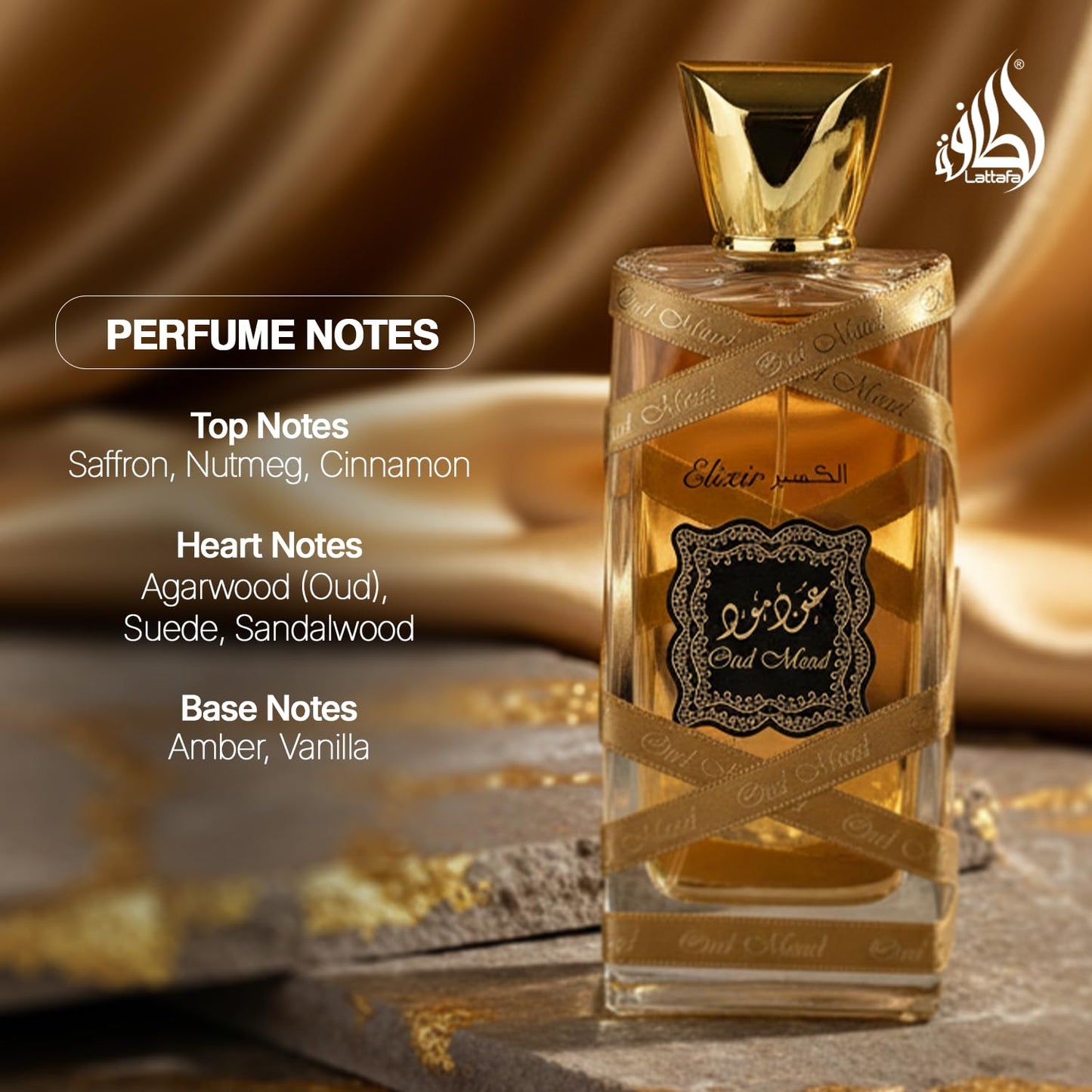 Lattafa Oud Mood Eau de Parfum orientalischer Duft (Sandalwood,100ml(1erPack))