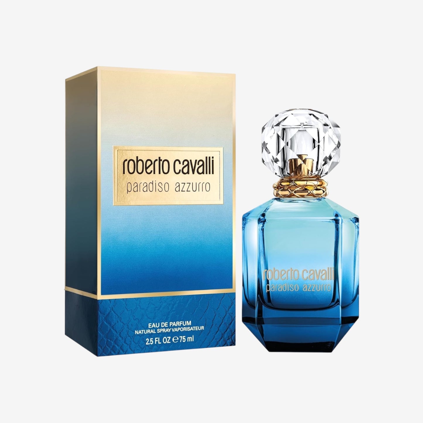 ROBERTO CAVALLI Paradiso Azzurro, Eau de Parfum für Damen, Frischer aquatischer Duft, 75 ml