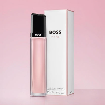BOSS Ma Vie Eau de Parfum – Blumiges Damenparfum – Mit Kaktusblüte, einem Bouquet aus rosa Blüten und Zedernholz – Langanhaltender Duft