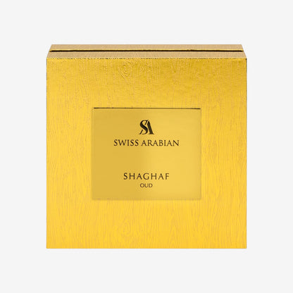 Swiss Arabian Shaghaf Oud Eau de Parfum Unisex 75ML + Körper Deo-Spray 75ML - Eine luxuriöse Duftkomposition aus Safran, Oud, Rose, Praline & Vanille - Orientalisches Aroma