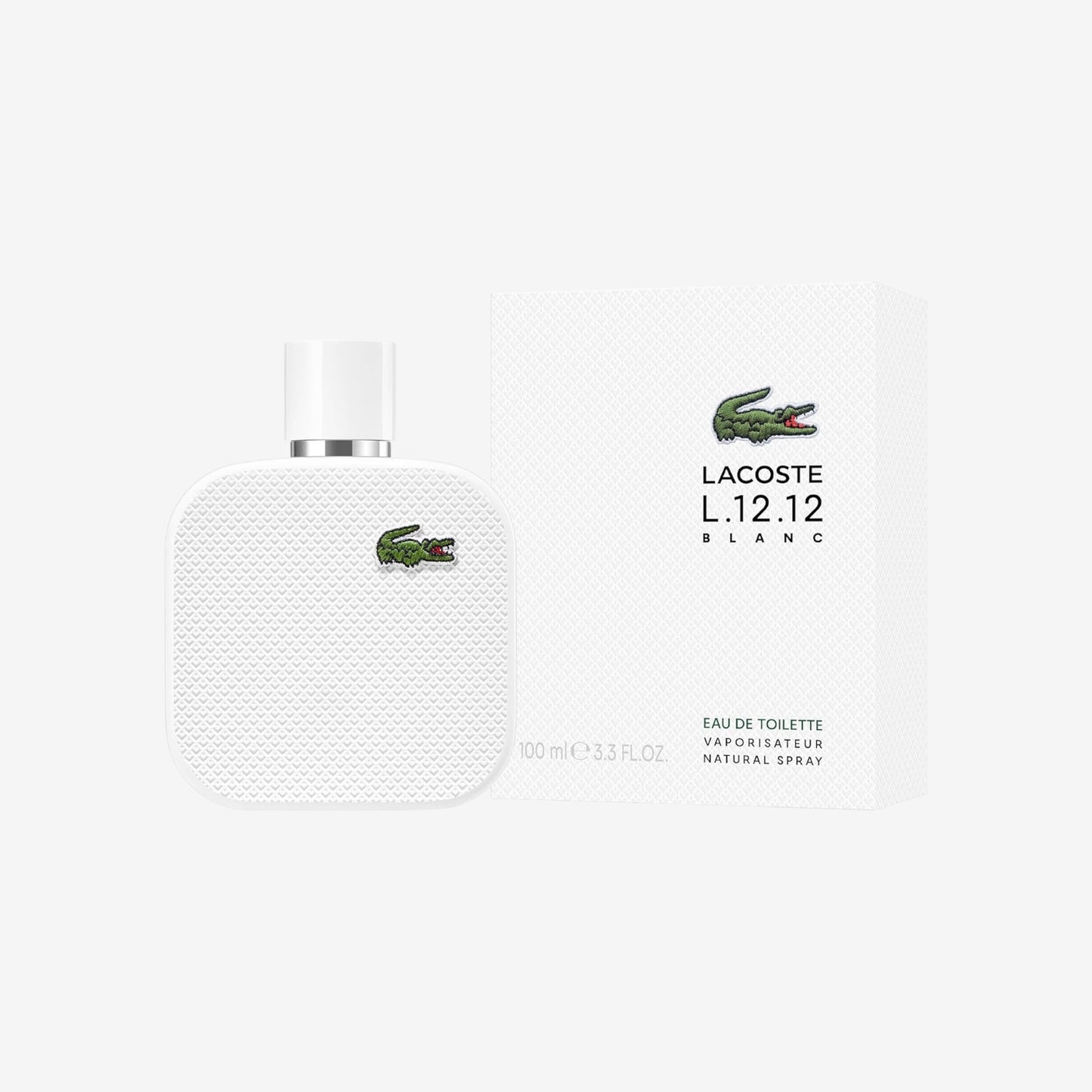 EAU DE LACOSTE L.12.12 Blanc Eau de Toilette, holzig-blumiger Herren-Duft mit Vetiver-Noten für selbstbewusste Männer, 100ml