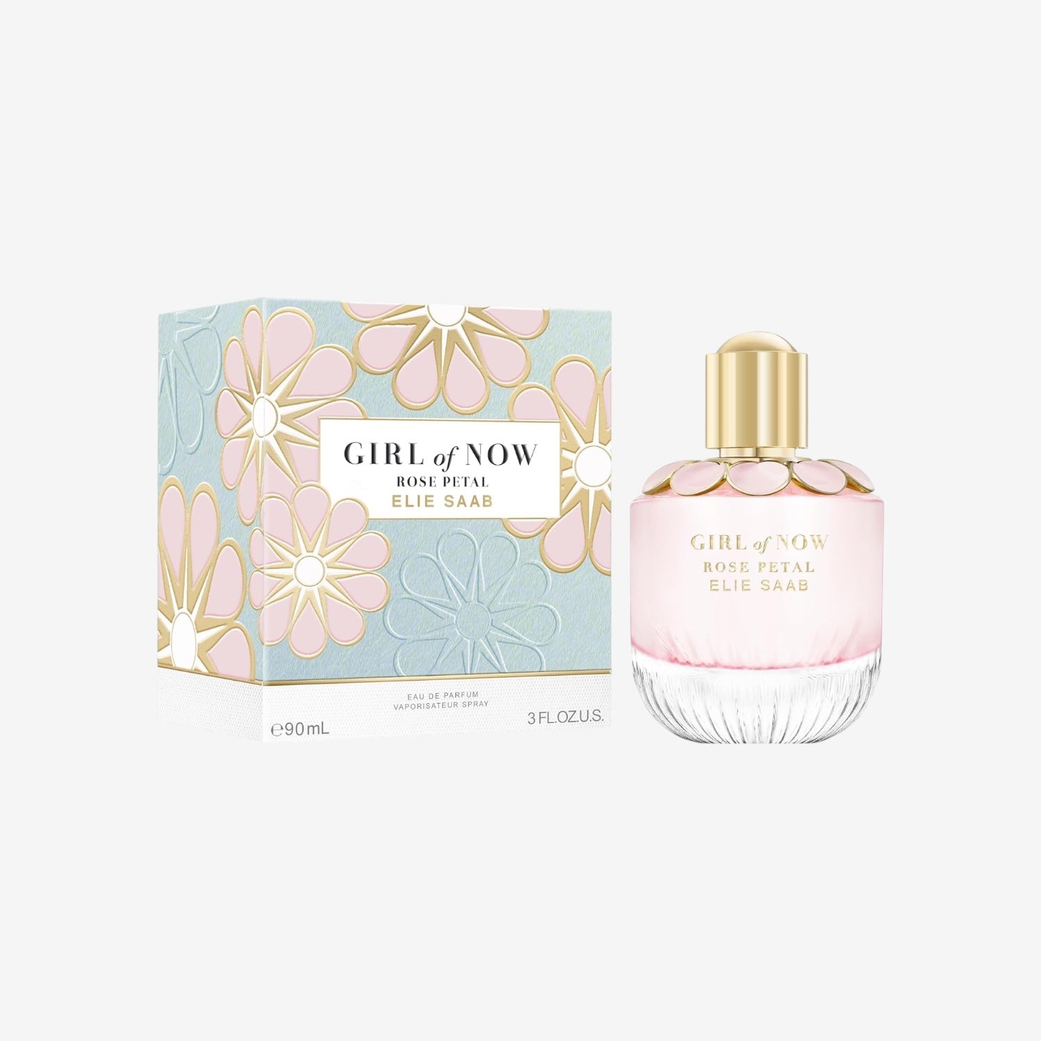 Elie Saab Girl of Now Rose Petal 90 ml – Eau de Parfum – Frauen Parfüm – Fruchtig-floraler Duft – Fruchtige und Florale Noten – Transparenter Glasflakon