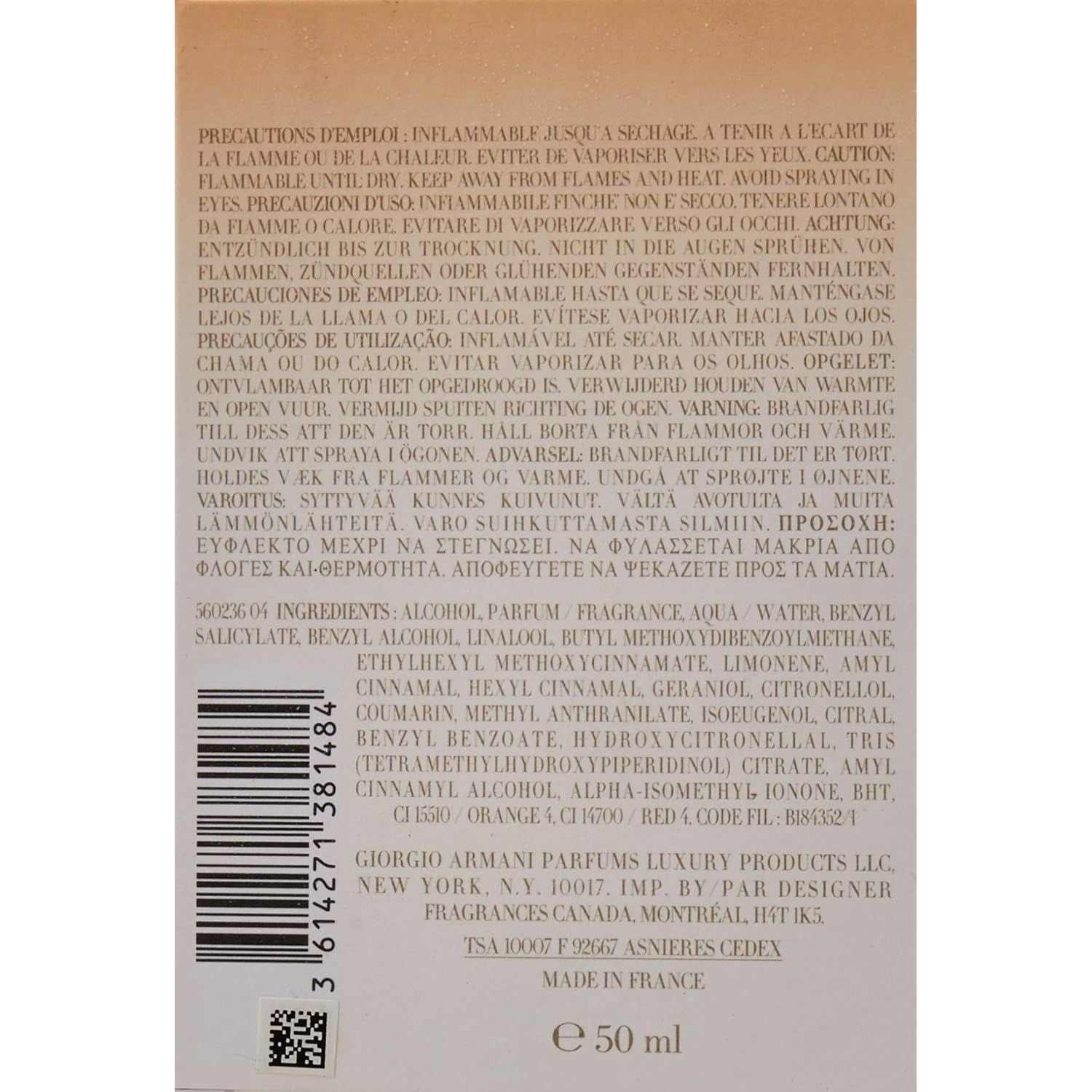 Giorgio Armani Sun di Gioia Sprayparfüm, 50 ml