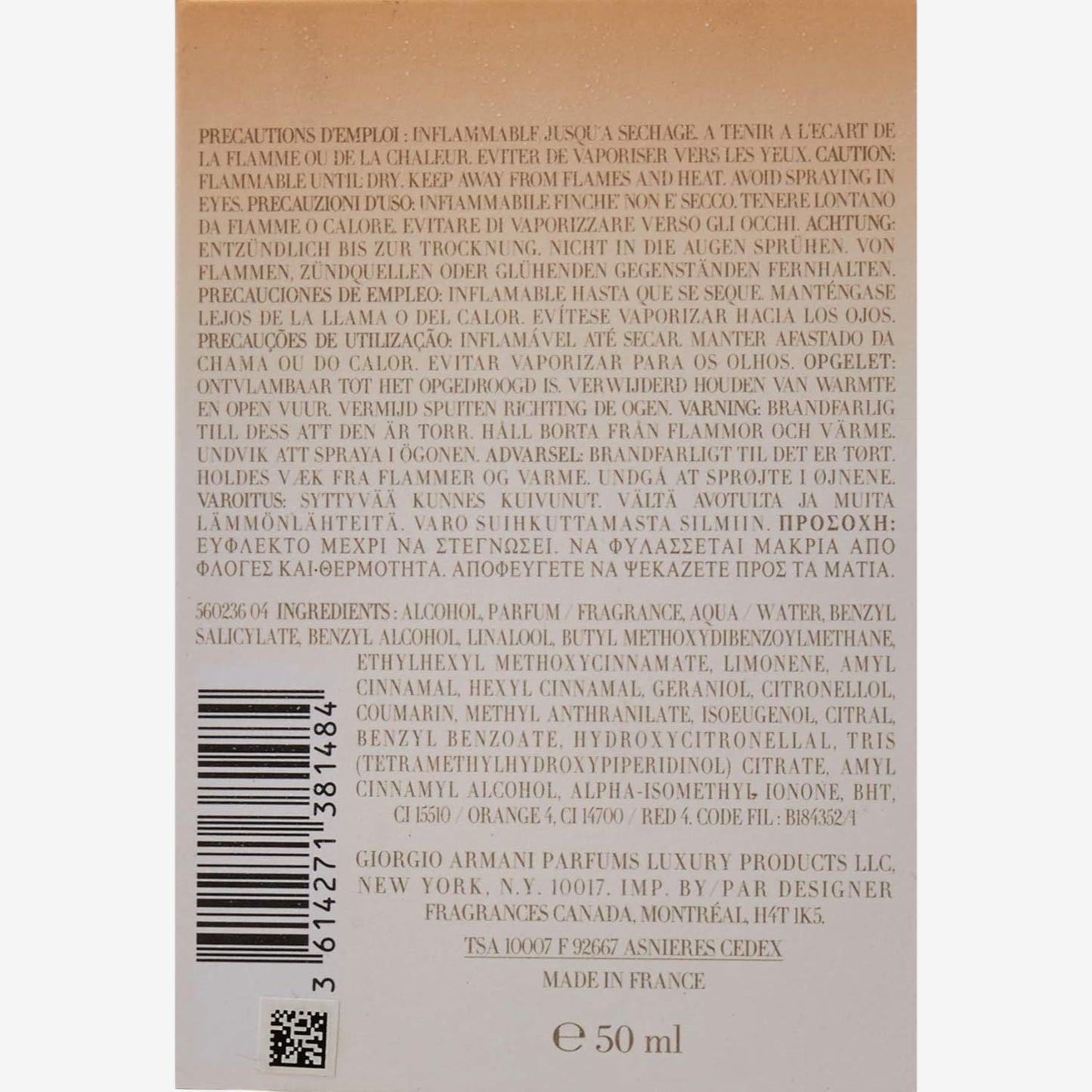 Giorgio Armani Sun di Gioia Sprayparfüm, 50 ml