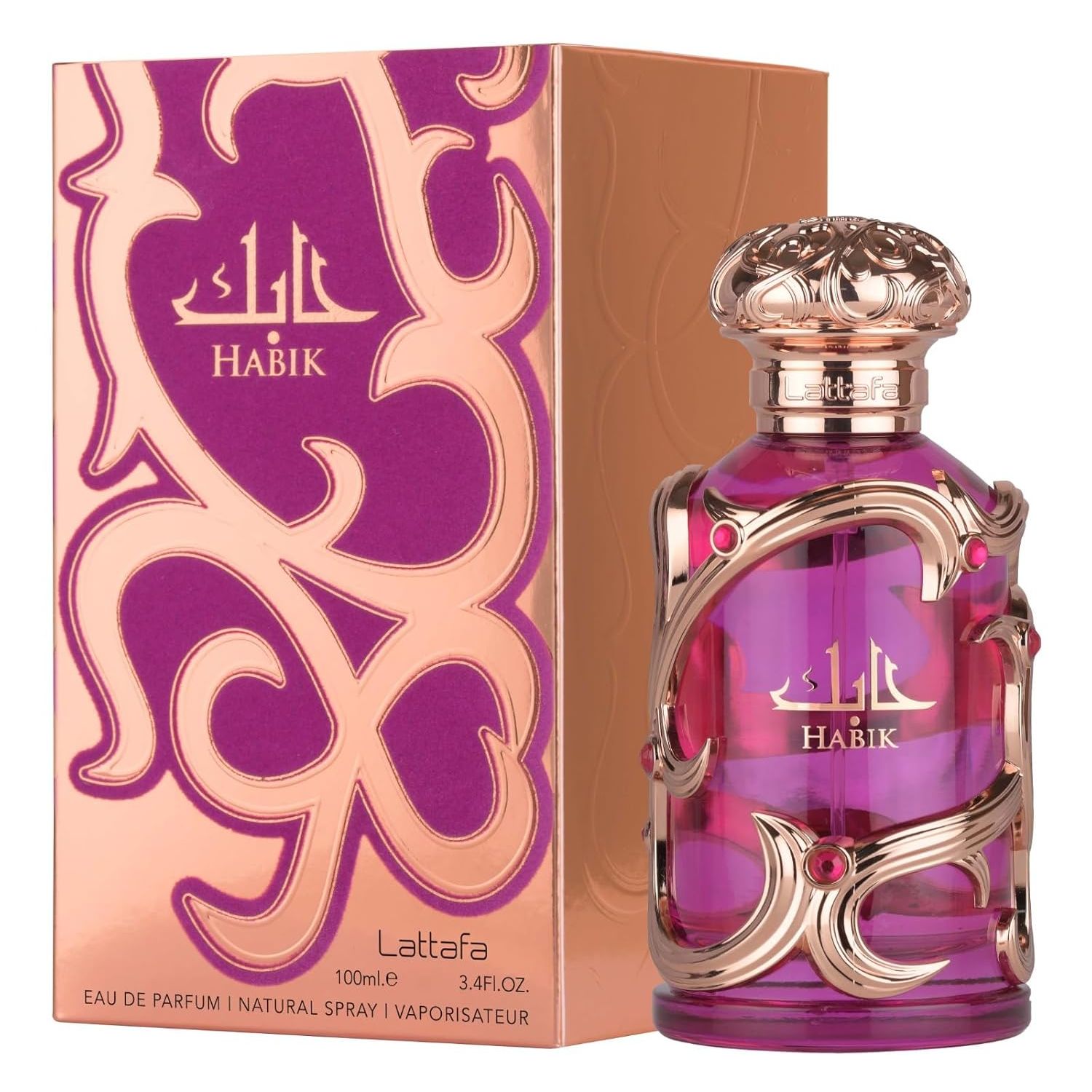 Lattafa Habik - Floral, Fruity, Fresh, Musky, Eau de Parfum, Spray, Long-Lasting Fragrance for Women, 100 ml