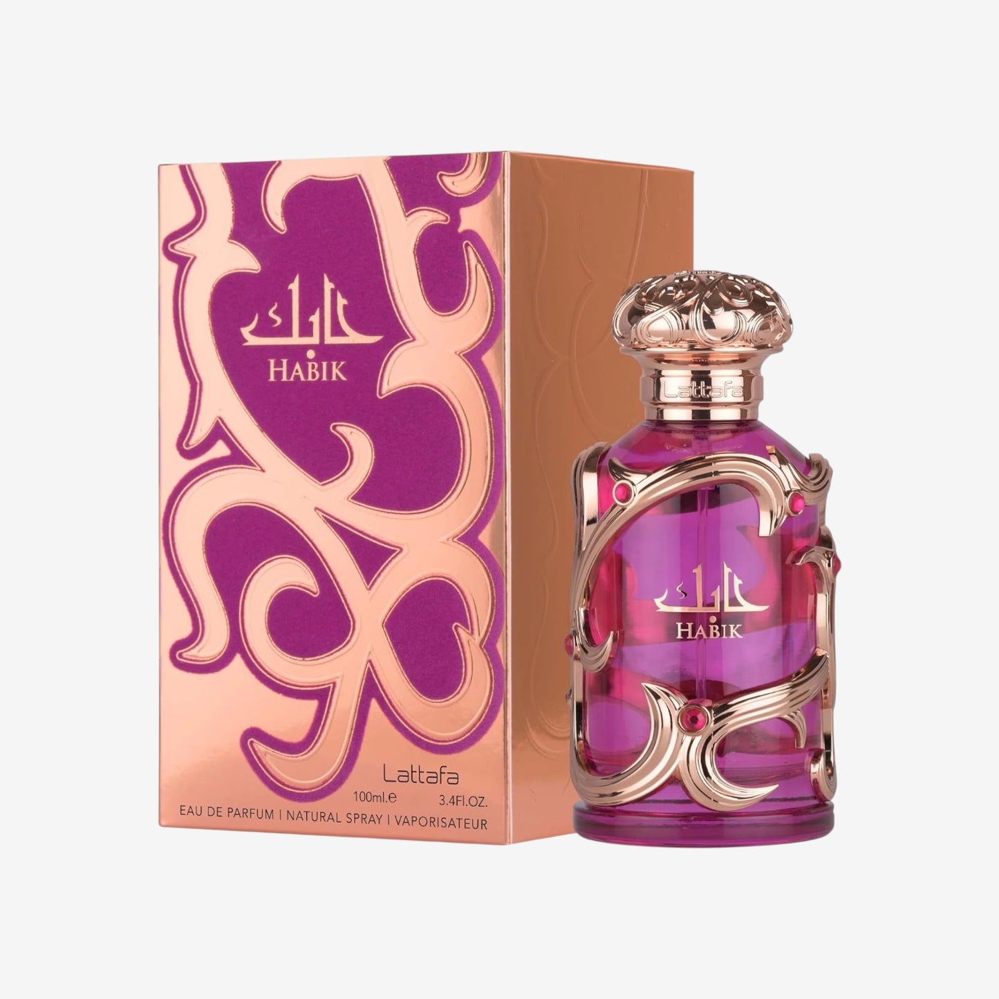 Lattafa Habik - Floral, Fruity, Fresh, Musky, Eau de Parfum, Spray, Long-Lasting Fragrance for Women, 100 ml