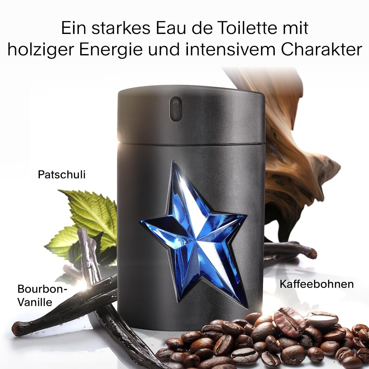 MUGLER A*Men Eau de Toilette, Herren Parfum, Amberartiger, holziger Gourmand-Duft, Kräftiges Duftspray, Nachfüllbar