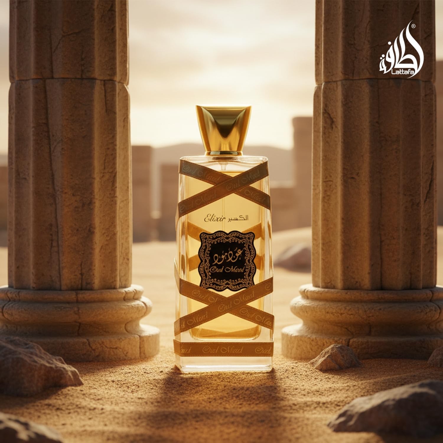 Lattafa Oud Mood Eau de Parfum orientalischer Duft (Sandalwood,100ml(1erPack))