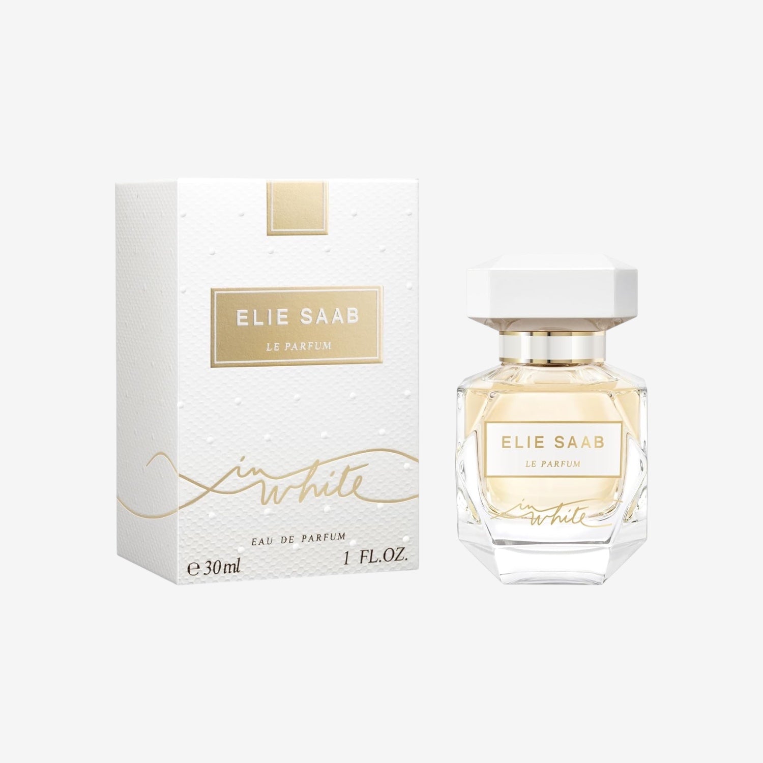 Elie Saab Le Parfum in White 30 ml – Eau de Parfum für Frauen – Fruchtiger Chypre-Duft – Lebendige Noten von roten Früchten, Birne und Patschuli – Transparenter Glasflakon