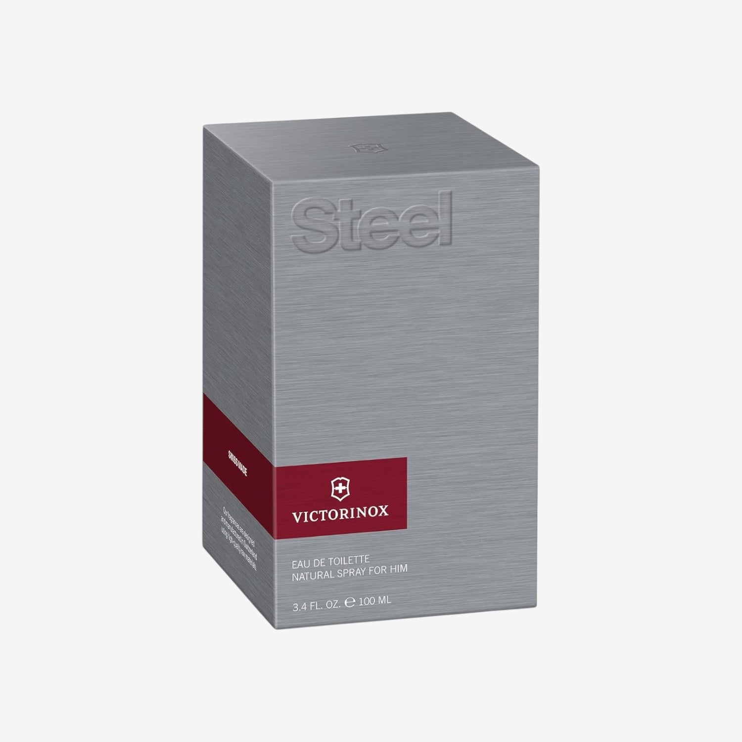VICTORINOX Steel Eau de Toilette für Herren, Parfüm mit Veilchenblättern und Weißtanne, Aquatisch und frisch, 100 ml, V0000896