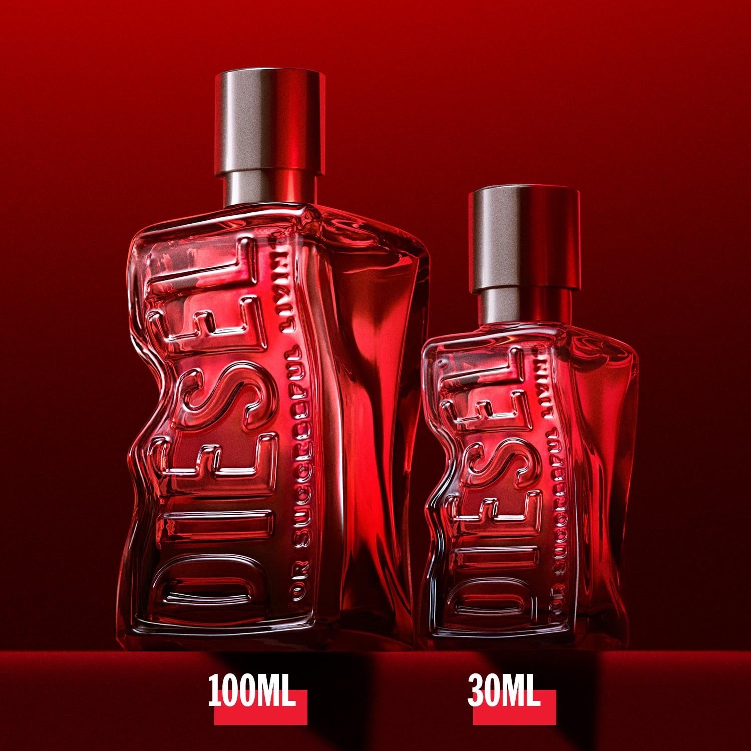 Diesel D RED Le Parfum für Herren, intensives und langanhaltendes Eau de Parfum, frischer und würziger Herrenduft mit Leder-Akkord, 100 ml
