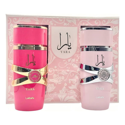 Lattafa Anniversary Edition Yara & Yara Candy Eau de Parfum (100 ml + 100 ml), exklusive Düfte für Damen, süß, blumig und raffiniert