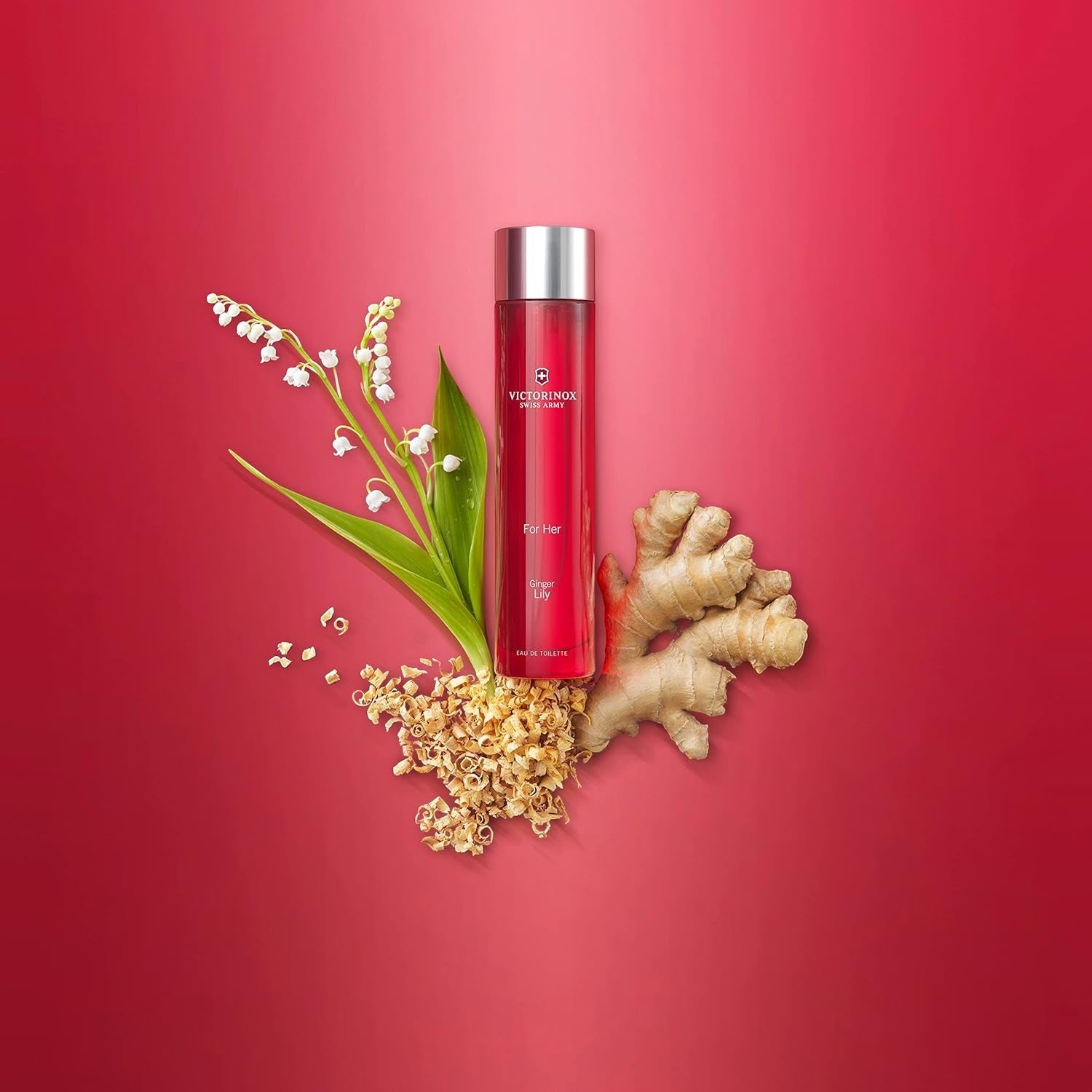 VICTORINOX Swiss Army For Her Ginger Lily, Eau de Toilette Damen, Parfüm mit Ingwer und Maiglöckchen, Frisch und belebend, Vegan, 100 ml, V0001298