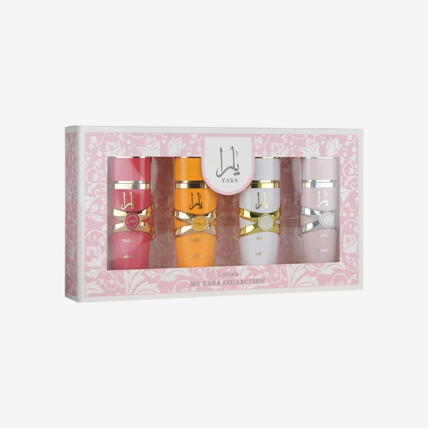 Lattafa My Yara Collection – 4 × 25 ml Eau de Parfum Gift Set for Women (Yara + Yara Moi + Yara Tous + Yara Candy)