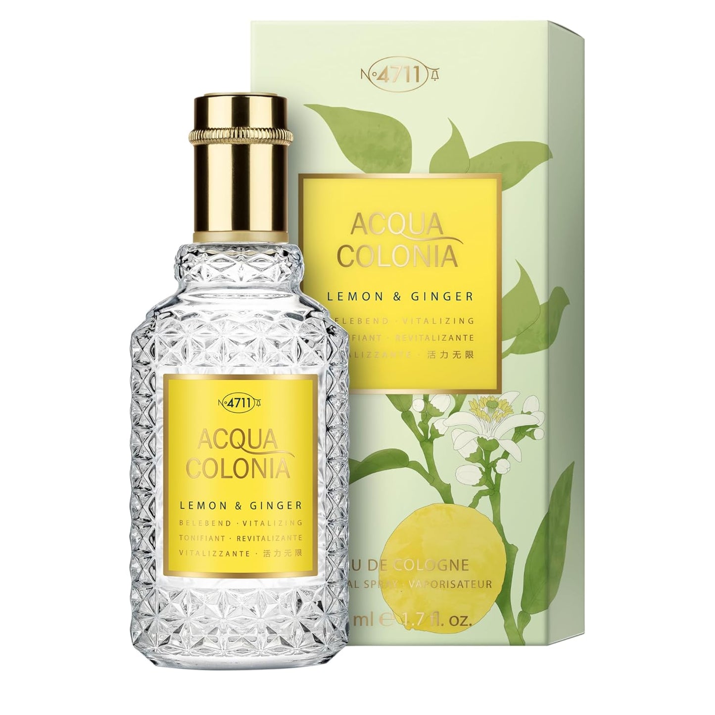 4711 Acqua Colonia® Lemon & Ginger | Eau de Cologne - belebend - Wellness für die Sinne | 50ml Natural Spray