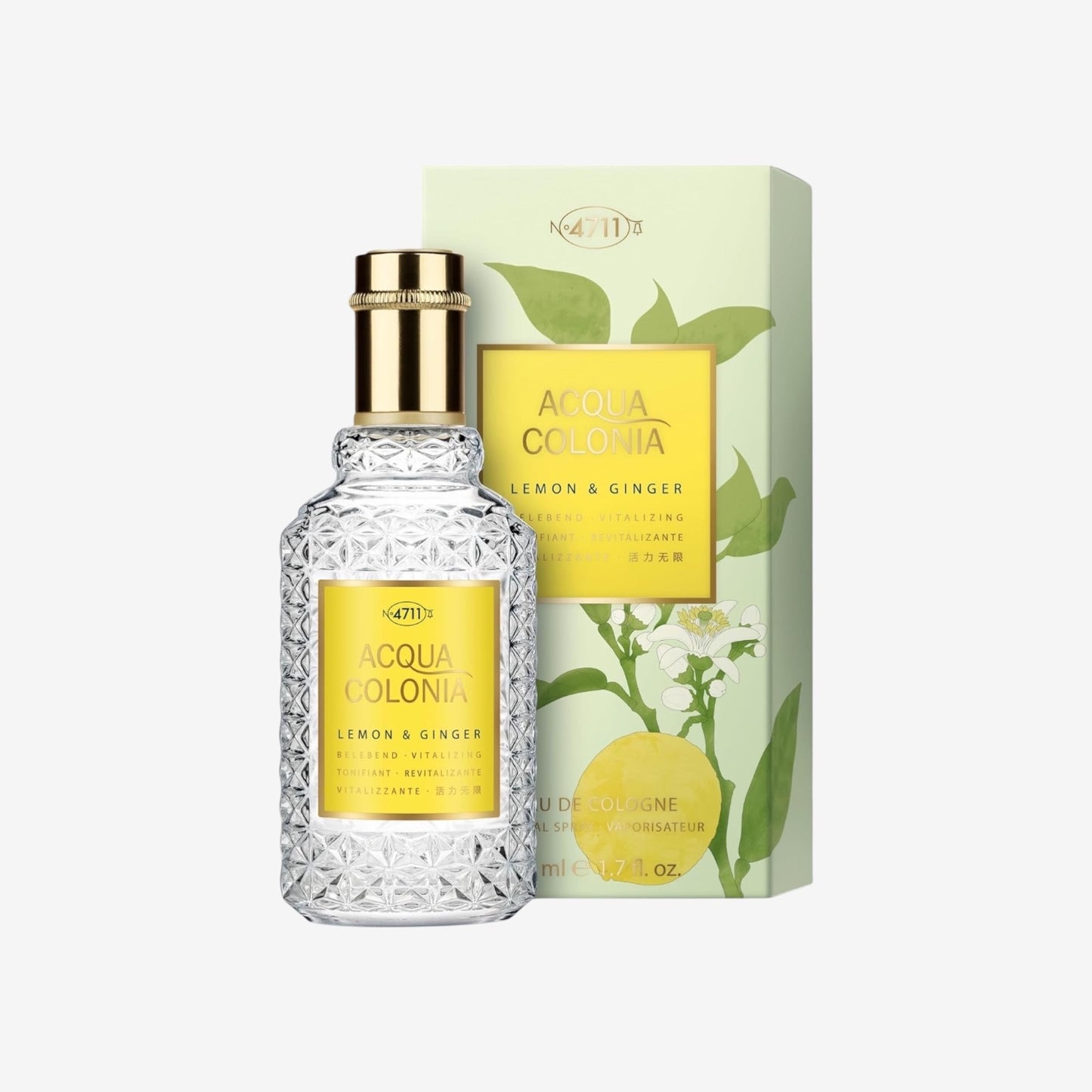 4711 Acqua Colonia® Lemon & Ginger | Eau de Cologne - belebend - Wellness für die Sinne | 50ml Natural Spray