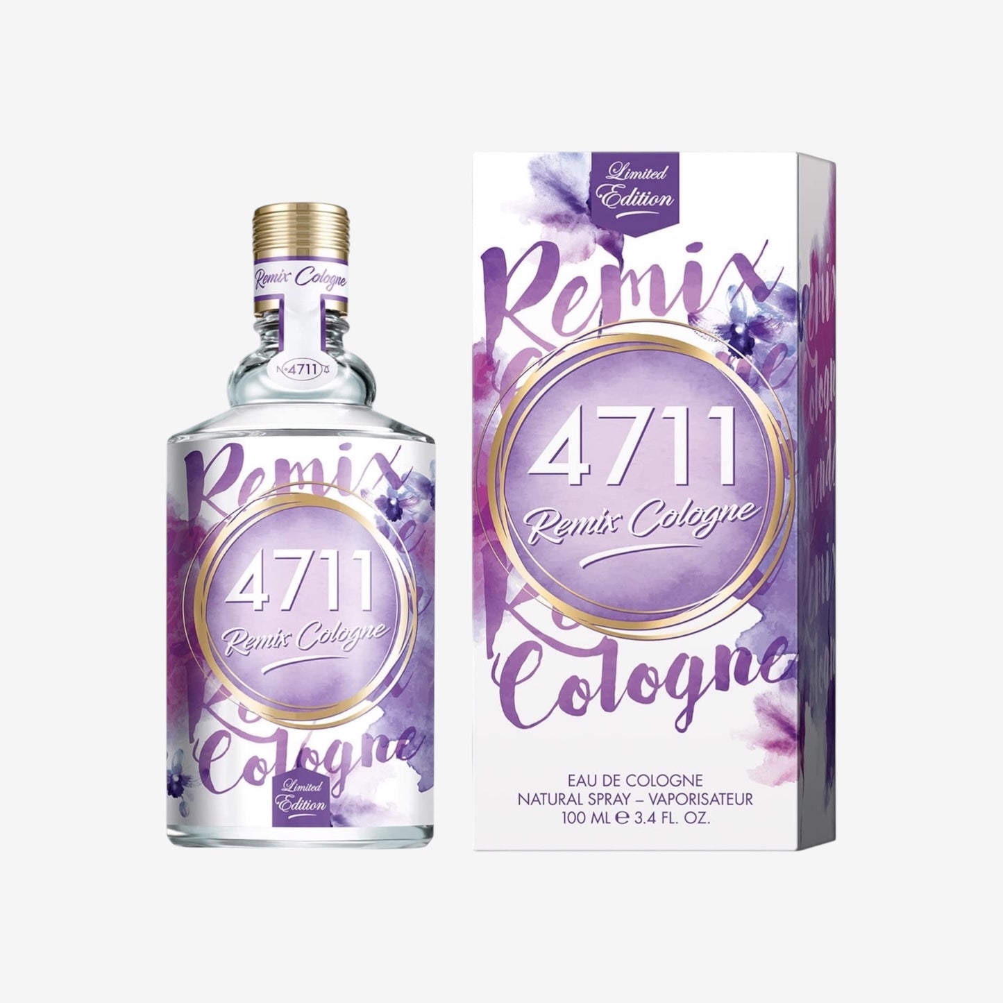 4711® Remix Cologne Lavendel I Eau de Cologne - frisch - floral - unbeschwert - die blühende Frische des Lavendels sommerlich neu ge-remixt! I 100ml Natural Spray Vaporisateur