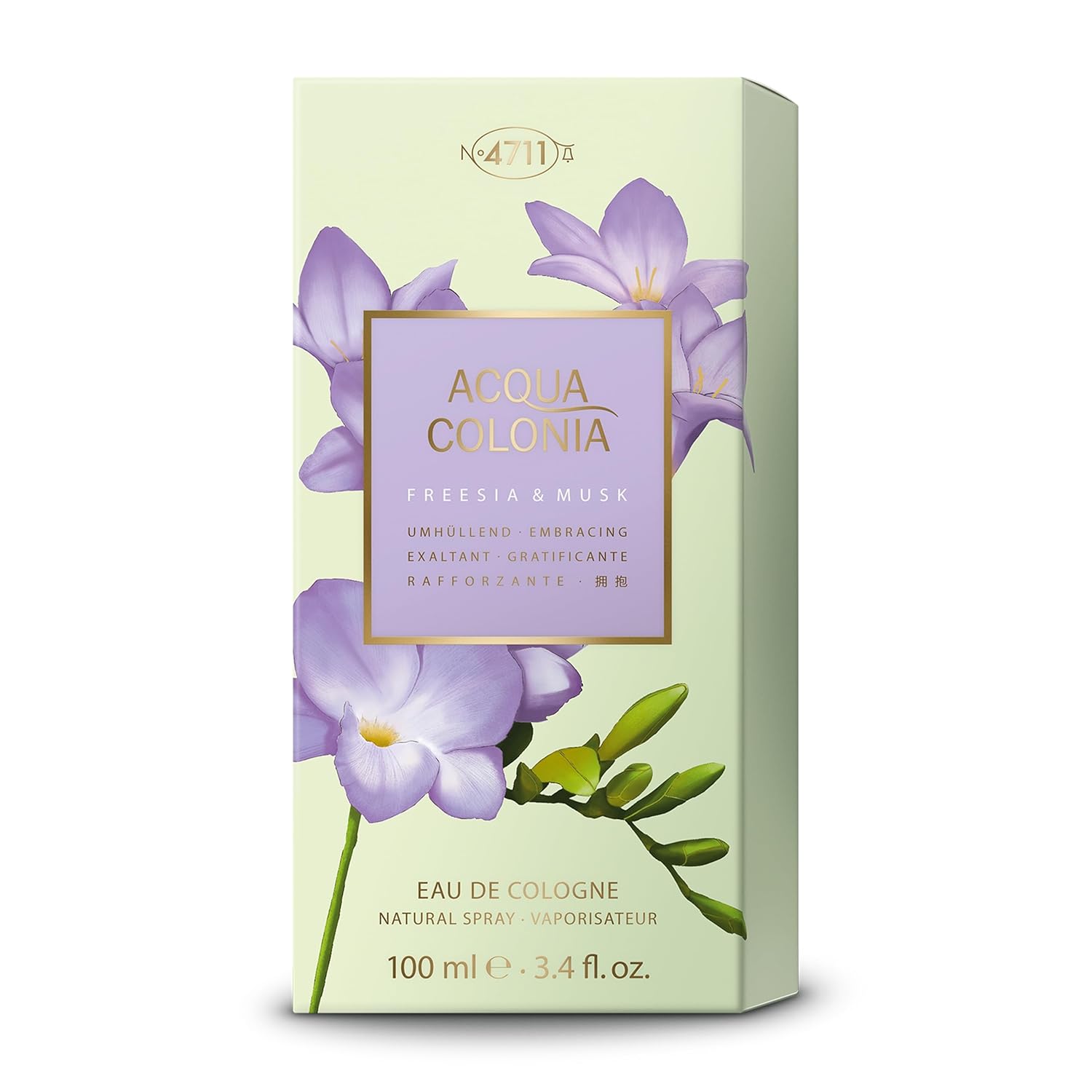 4711 Acqua Colonia® Freesia & Musk | Eau de Cologne - umhüllend - Wellness für die Sinne | 100ml Natural Spray