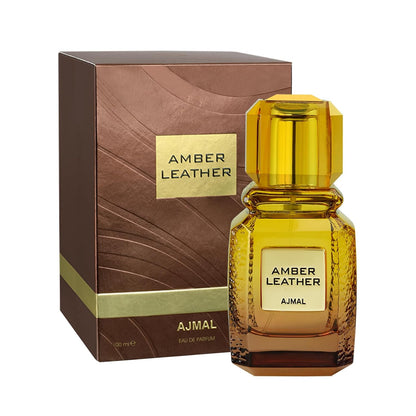 Ajmal Amber Eau de Parfum, 100 ml, handverlesen, luxuriös, langanhaltend, würzig, bernsteinfarbener Duft für Damen und Herren, hergestellt in Dubai (Leder)