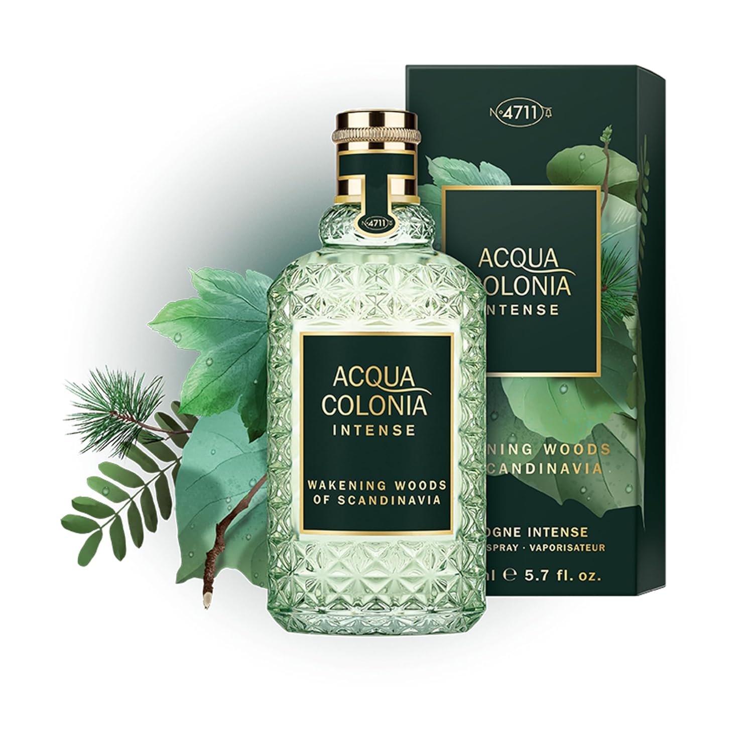 4711 Acqua Colonia® Intense Wakening Woods of Scandinavia | Eau de Cologne - aromatisch-holzig - Wellness für die Sinne | 50ml Natural Spray