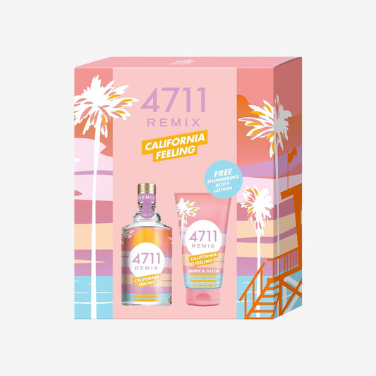 4711® Remix California Feeling I Geschenkset - zitrisch - fruchtig - floral - für einen Unvergesslichen Sommer I Eau de Cologne 100ml & Bodylotion 75ml