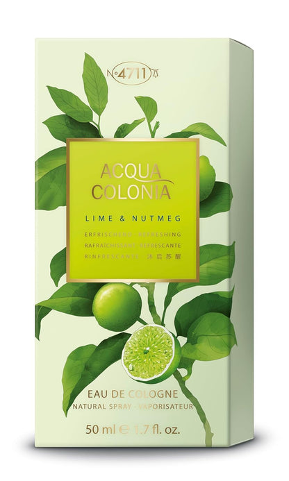 4711 Acqua Colonia® Lime & Nutmeg | Eau de Cologne - erfrischend - Wellness für die Sinne | 50ml Natural Spray
