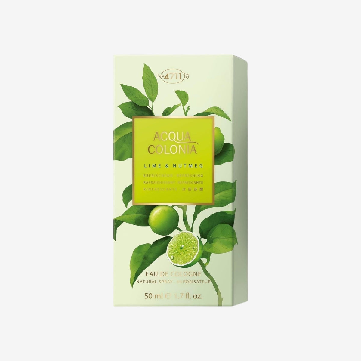 4711 Acqua Colonia® Lime & Nutmeg | Eau de Cologne - erfrischend - Wellness für die Sinne | 50ml Natural Spray