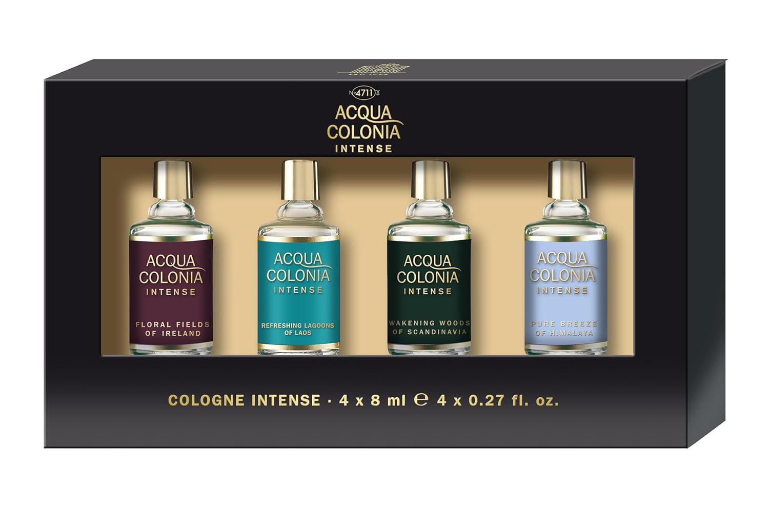 4711 Acqua Colonia® Intense Miniaturenset | Eau de Cologne - Wellness für die Sinne | 4x8ml Natural Spray