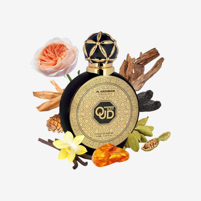 Al Haramain Black Oud Eau de Parfum für Damen und Herren, Enigmatischer und Sophisticated Duft mit Cardamom, Amber und Tonka Beans, 100 ml EDP-Spray