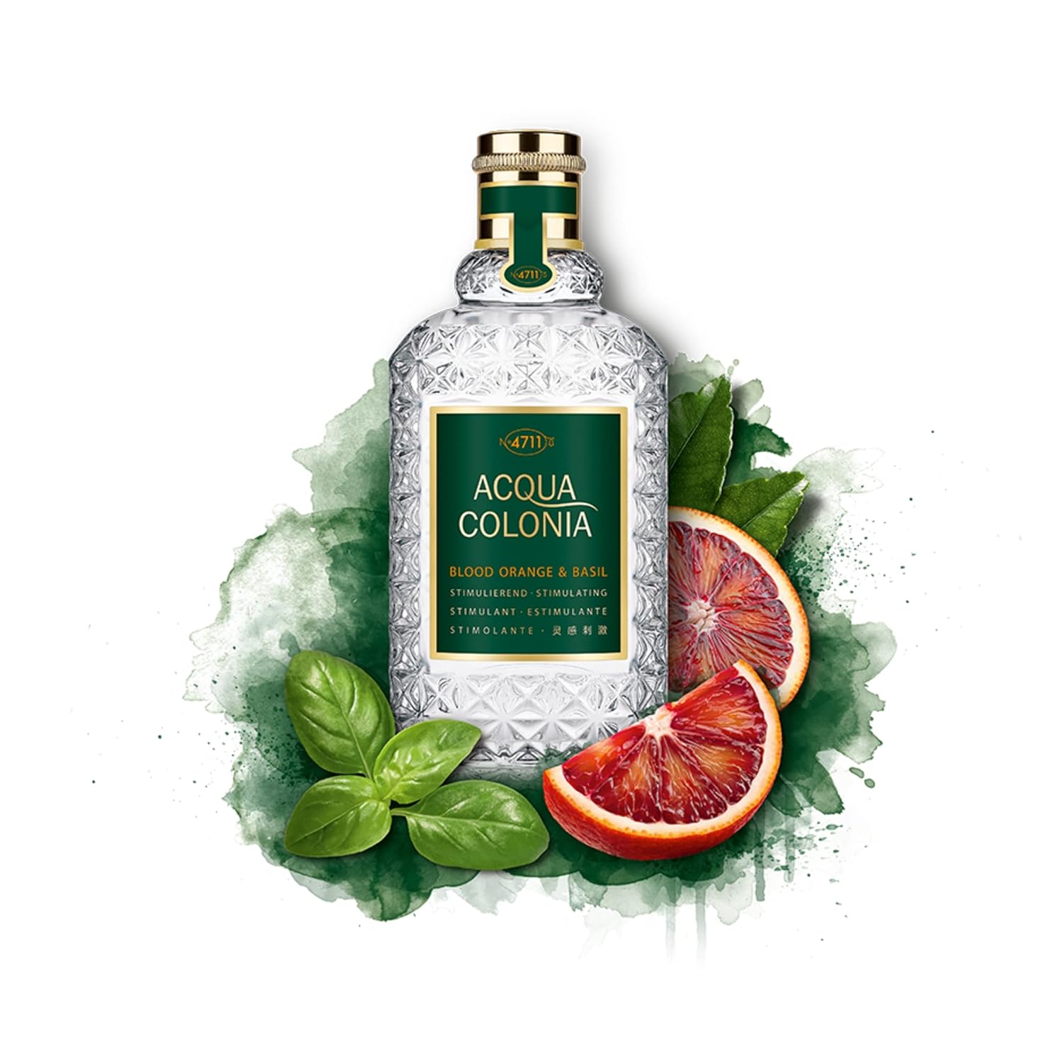 4711 Acqua Colonia® Blood Orange & Basil | Eau de Cologne - stimulierend - Wellness für die Sinne | 100ml Natural Spray